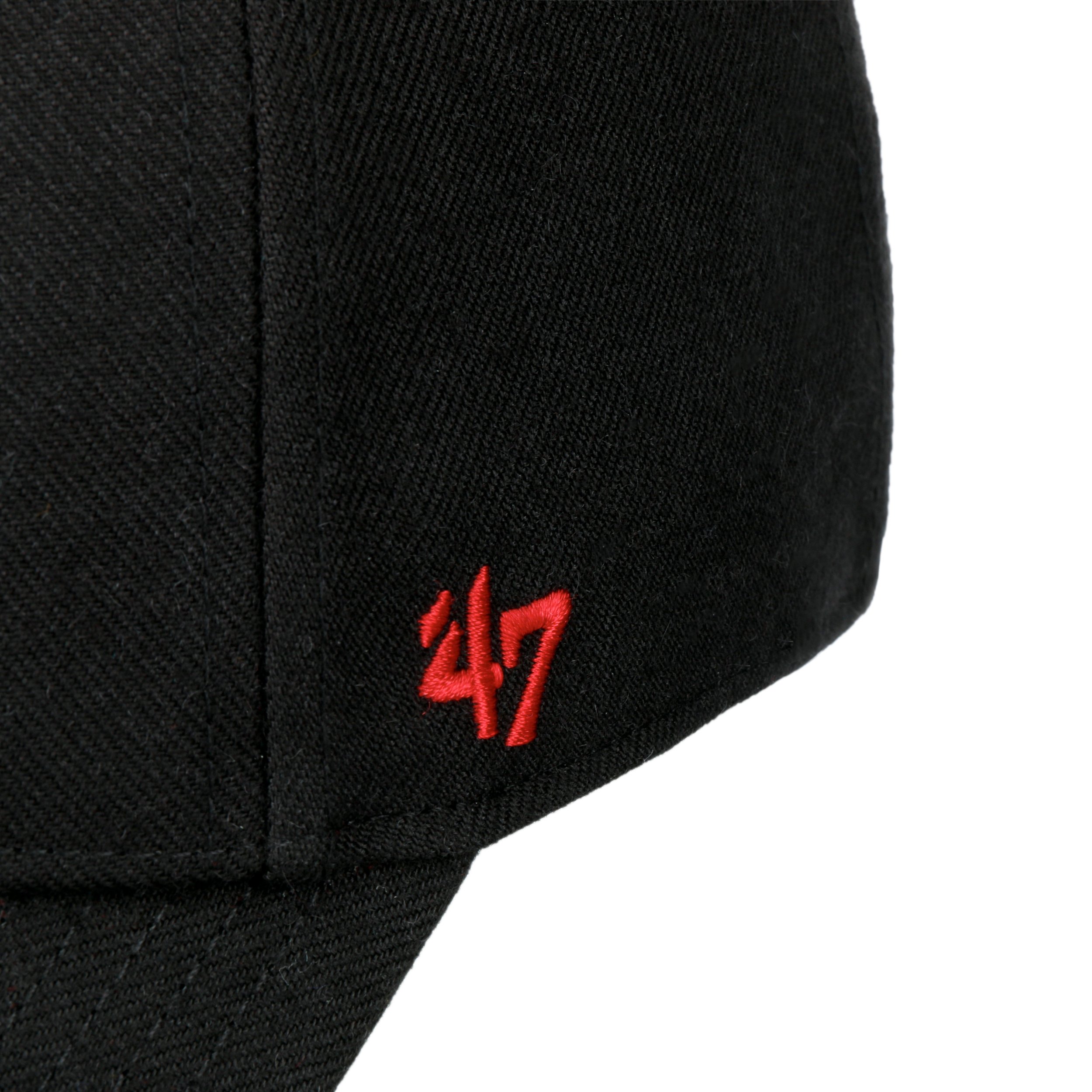 Casquette plate noire snapback avec logo bleu avec lettres de Chicago Blackhawks NHL 47 Brand