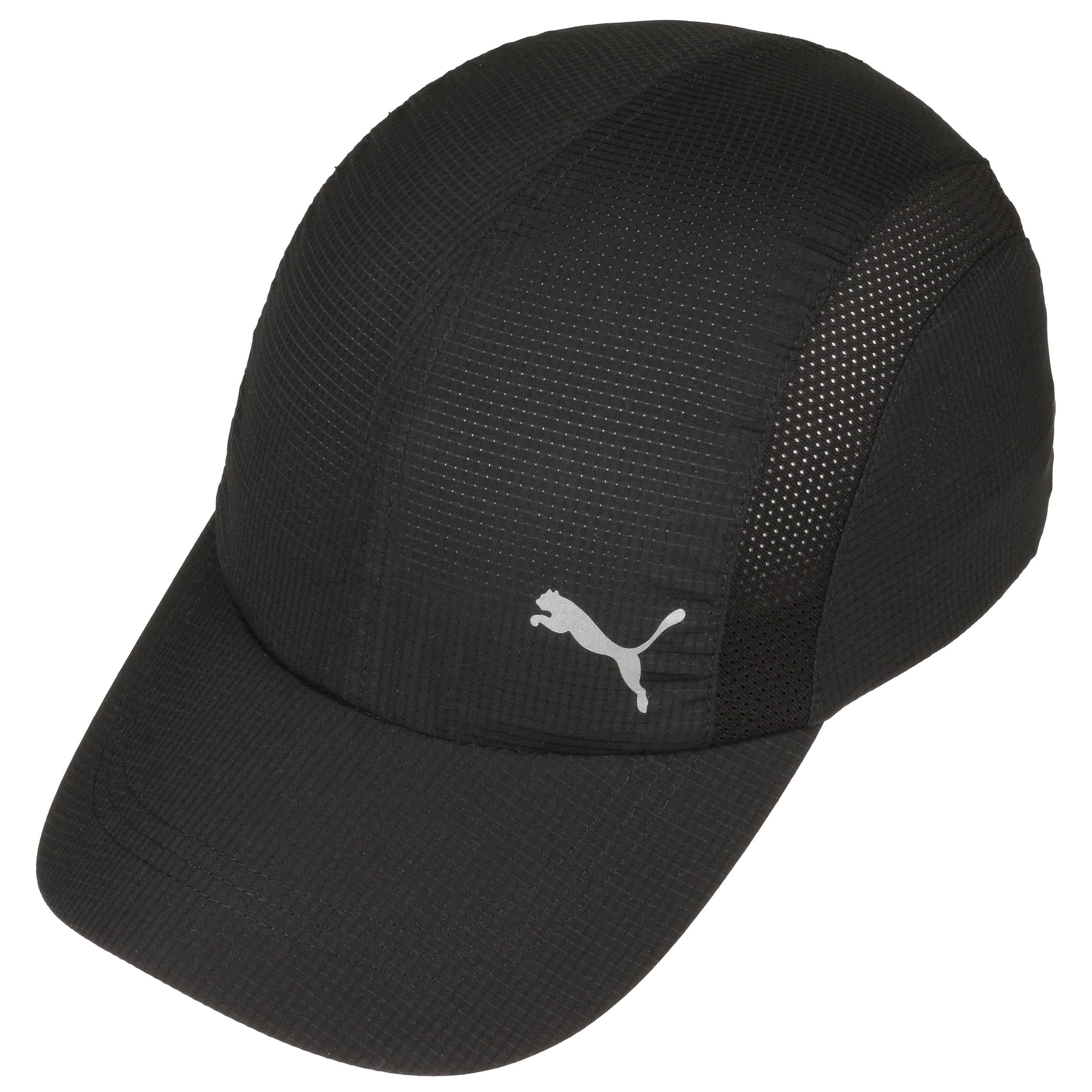 Casquette de running pluie adulte - déperlante 5 panel noir
