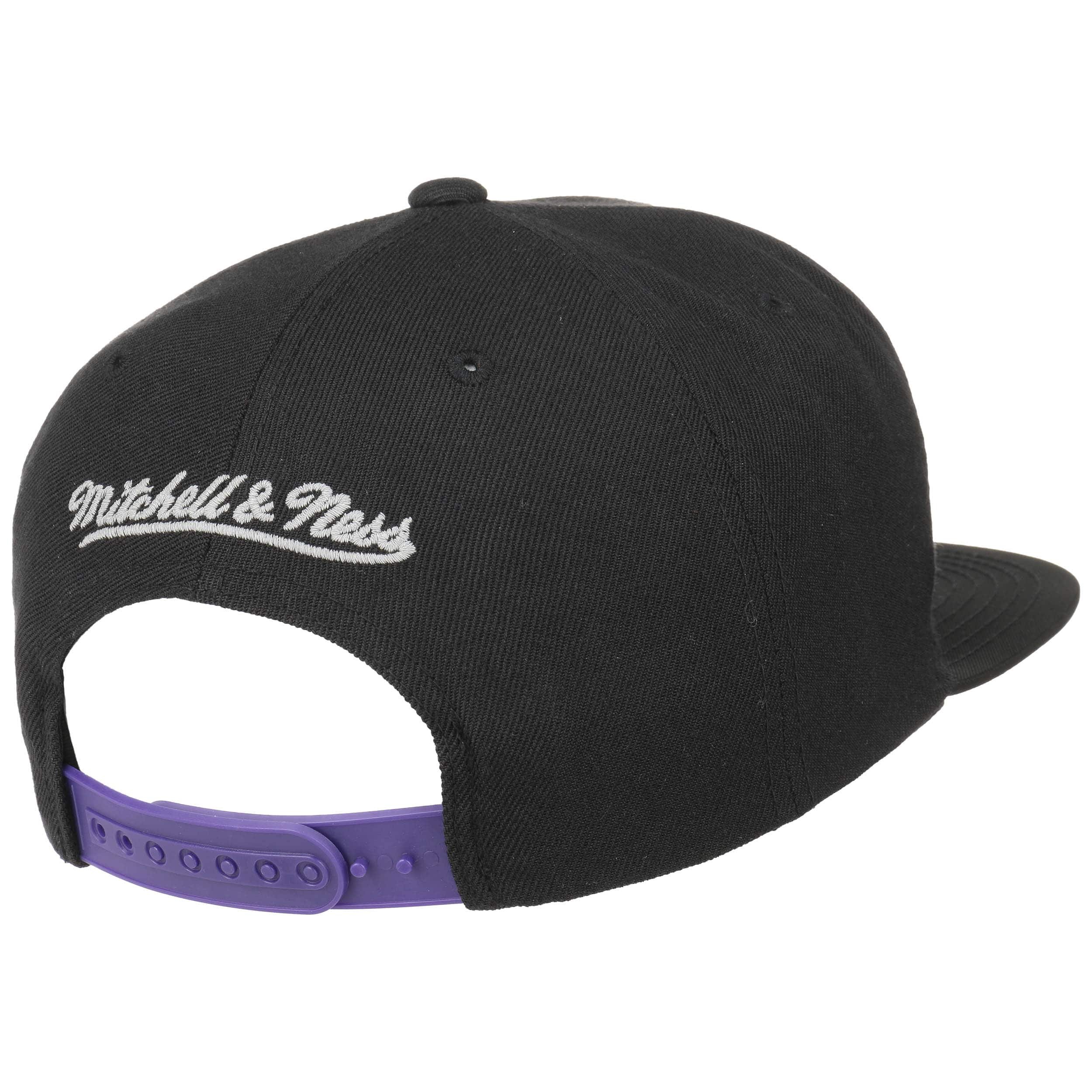 Casquette NBA Mitchell & Ness Est Conférence Imprimé Daim, Noir Gris, Taille Unique Homme