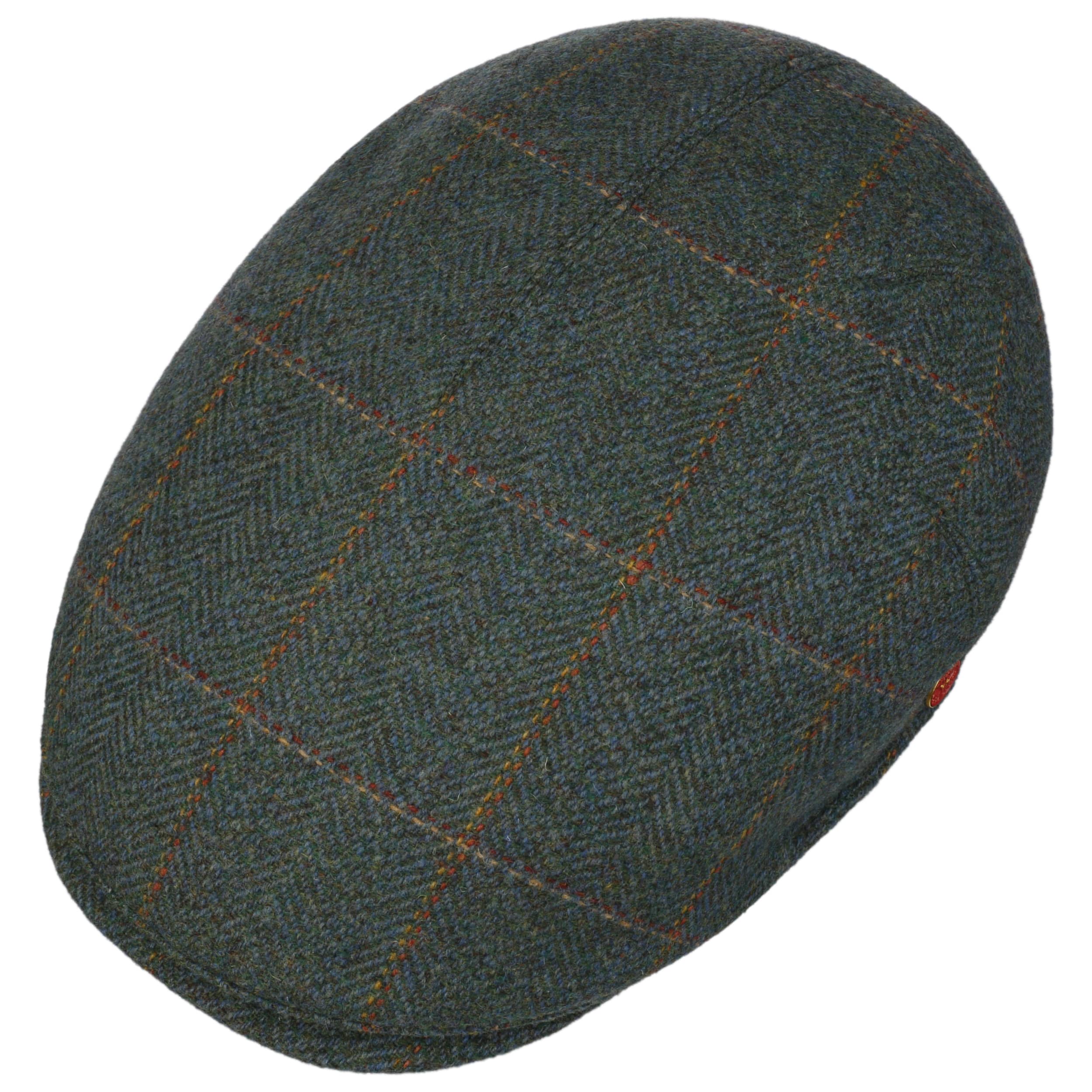 Mayser Casquette Sidney Classic Harris Tweed Homme - Made In The EU Gavroche Avec Visiere, Doublure Automne-Hiver Hiver - 57 Cm Bordeaux