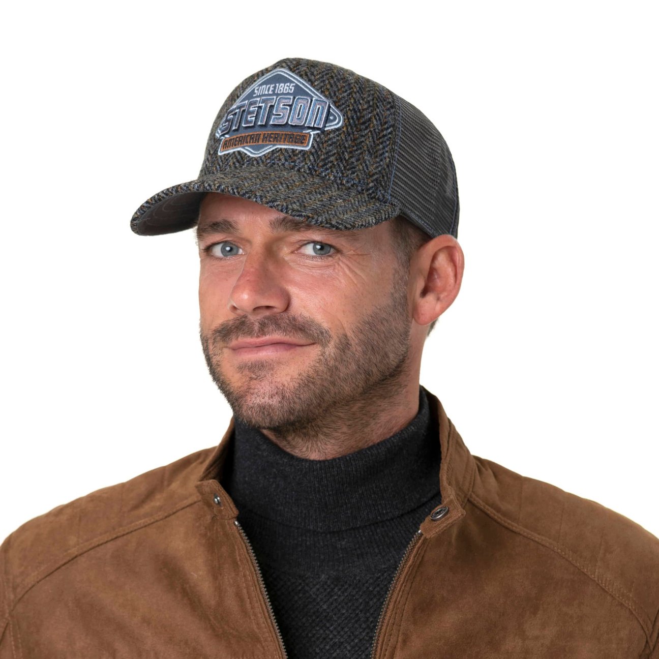 Casquette Baseball Unisexe Harris Tweed – Bleu Turquoise – Taille Unique – Fabriqué Au UK