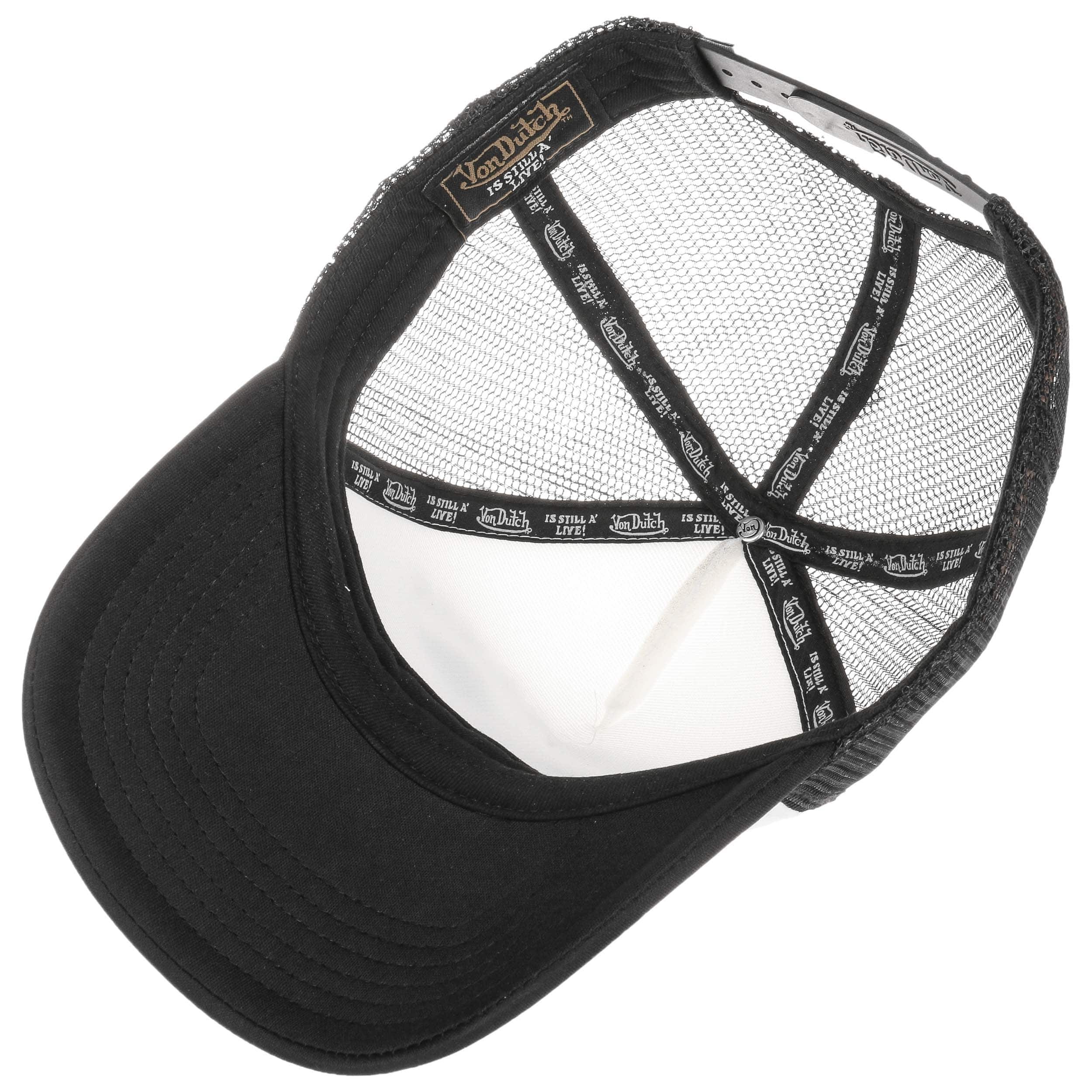 Casquette Von Dutch Semi-courbée - Ajustable Par Snapback, Taille Unique - Style Trucker, Unisexe Homme/femme
