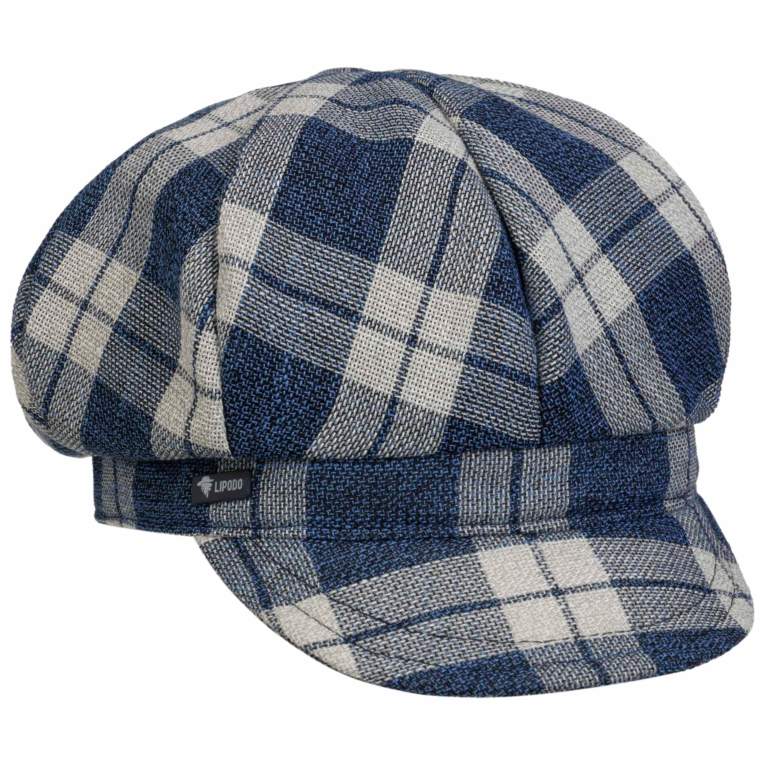 Casquette Tartan Lipodo - Laine Et Polyester - Style Gavroche Made In Italy - Hiver Chic Et Chaud