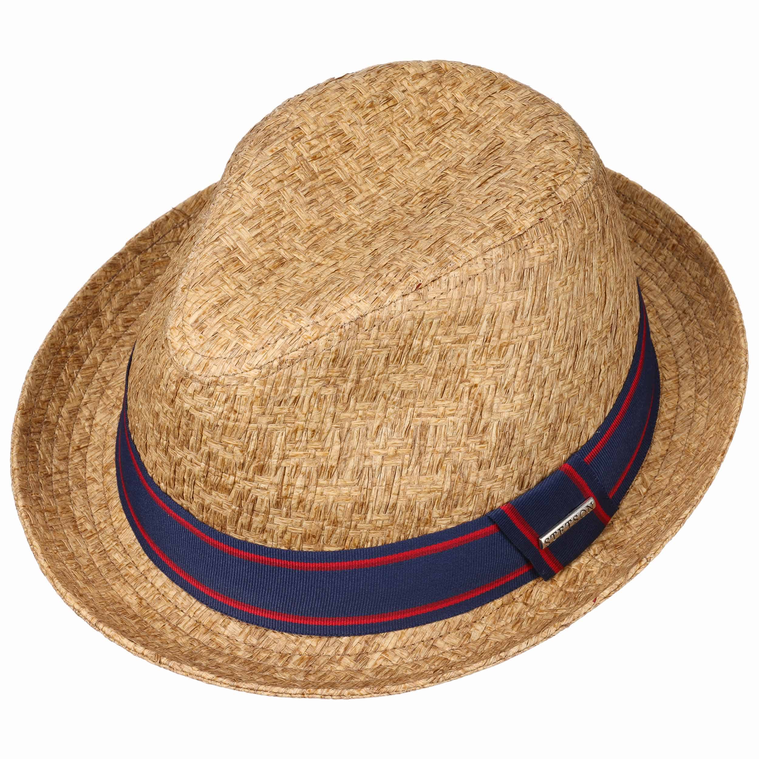 Chapeau De Plage Stetson En Paille Crochetée - Unisexe, Bord 5.5cm, Style été Léger