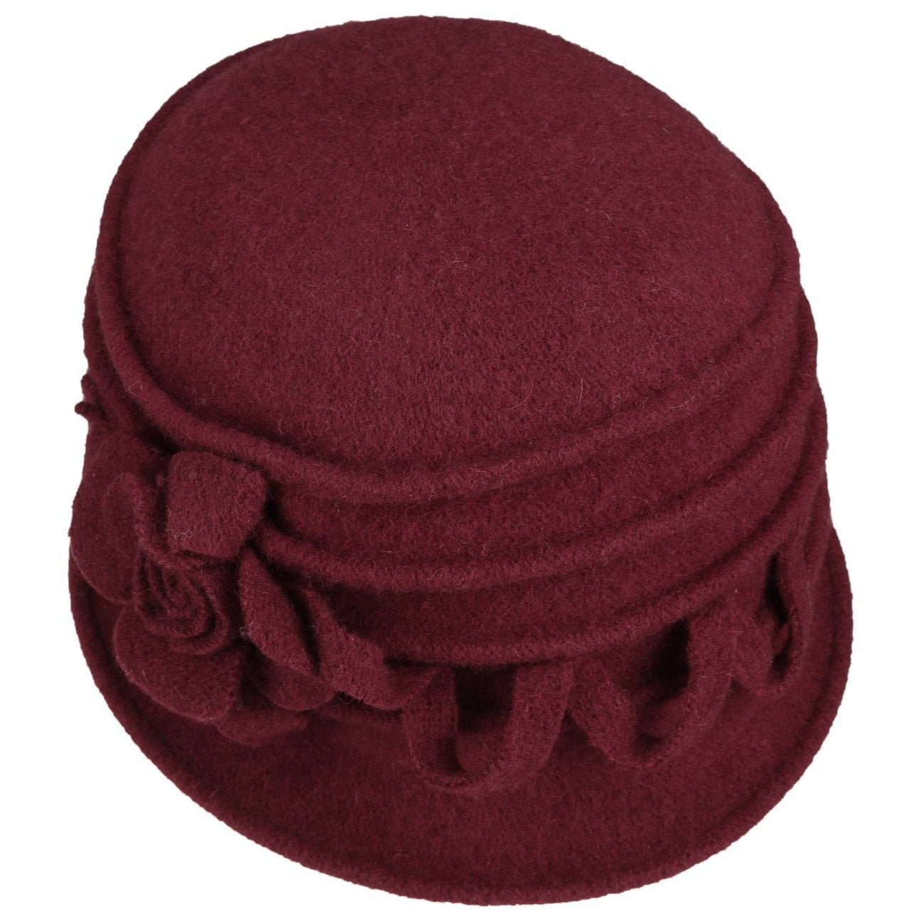 Chapeau Cloche Femme Vintage | Feutre Élégant Avec Voile Et Fleur | Tour De Tête 56-58 Cm | Style Années 20 - 2