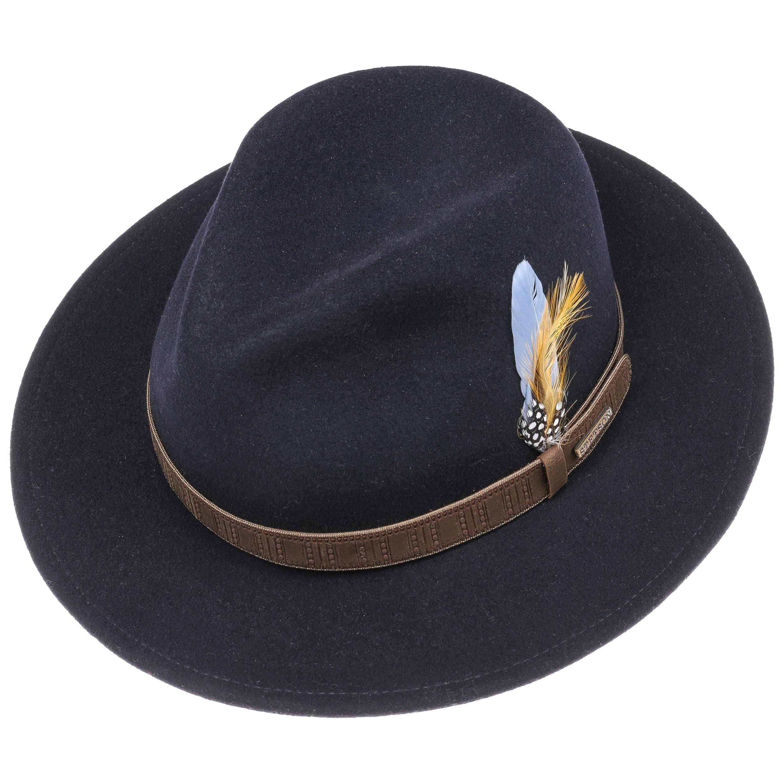 Stetson Scotstown Traveller - Chapeau En Feutre De Laine Avec Bandeau Cuir | Imperméable Et Chaud | Fabriqué En UE