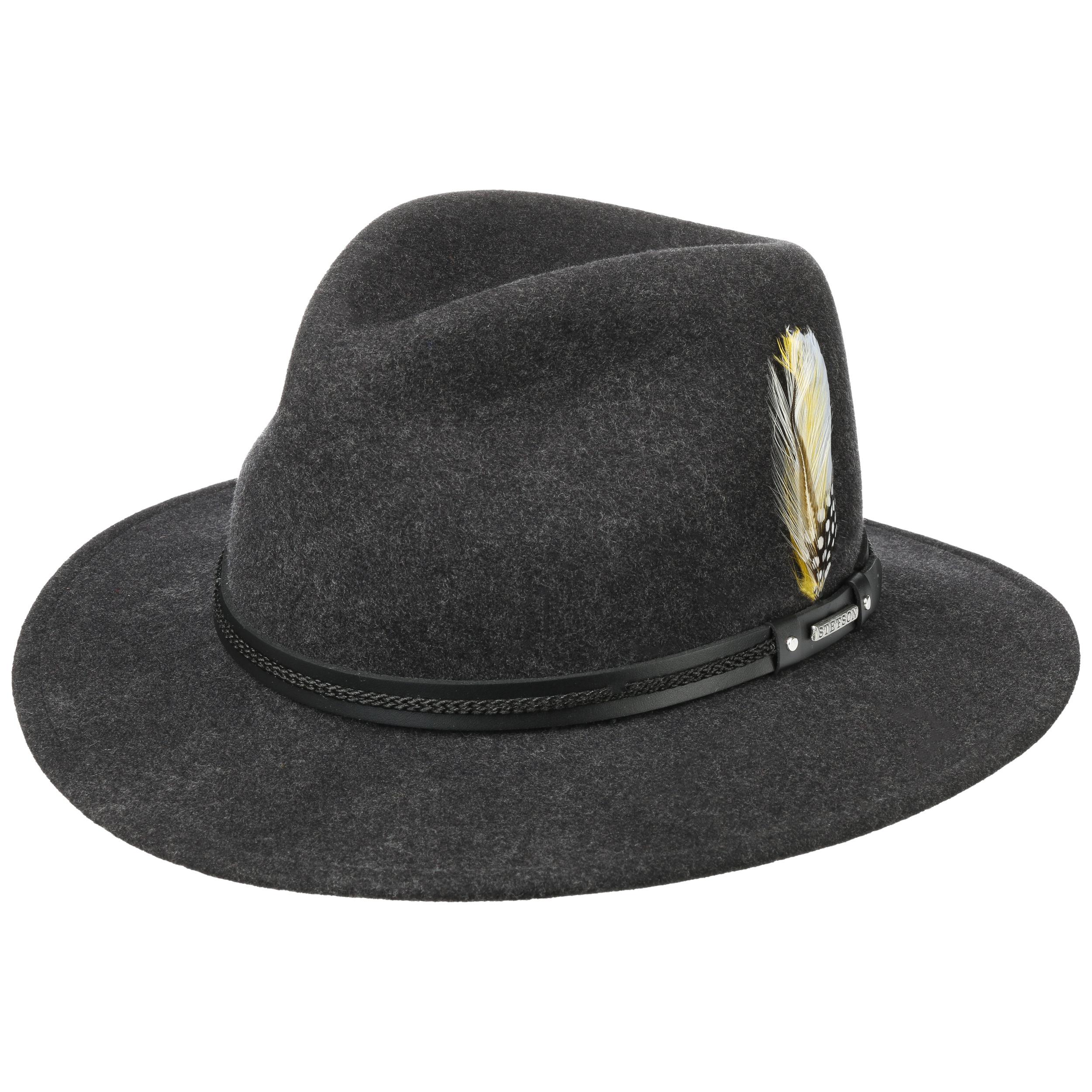 Chapeau Stetson Vitafelt Gris Anthracite - Taille 57 - Occasion Très Bon état