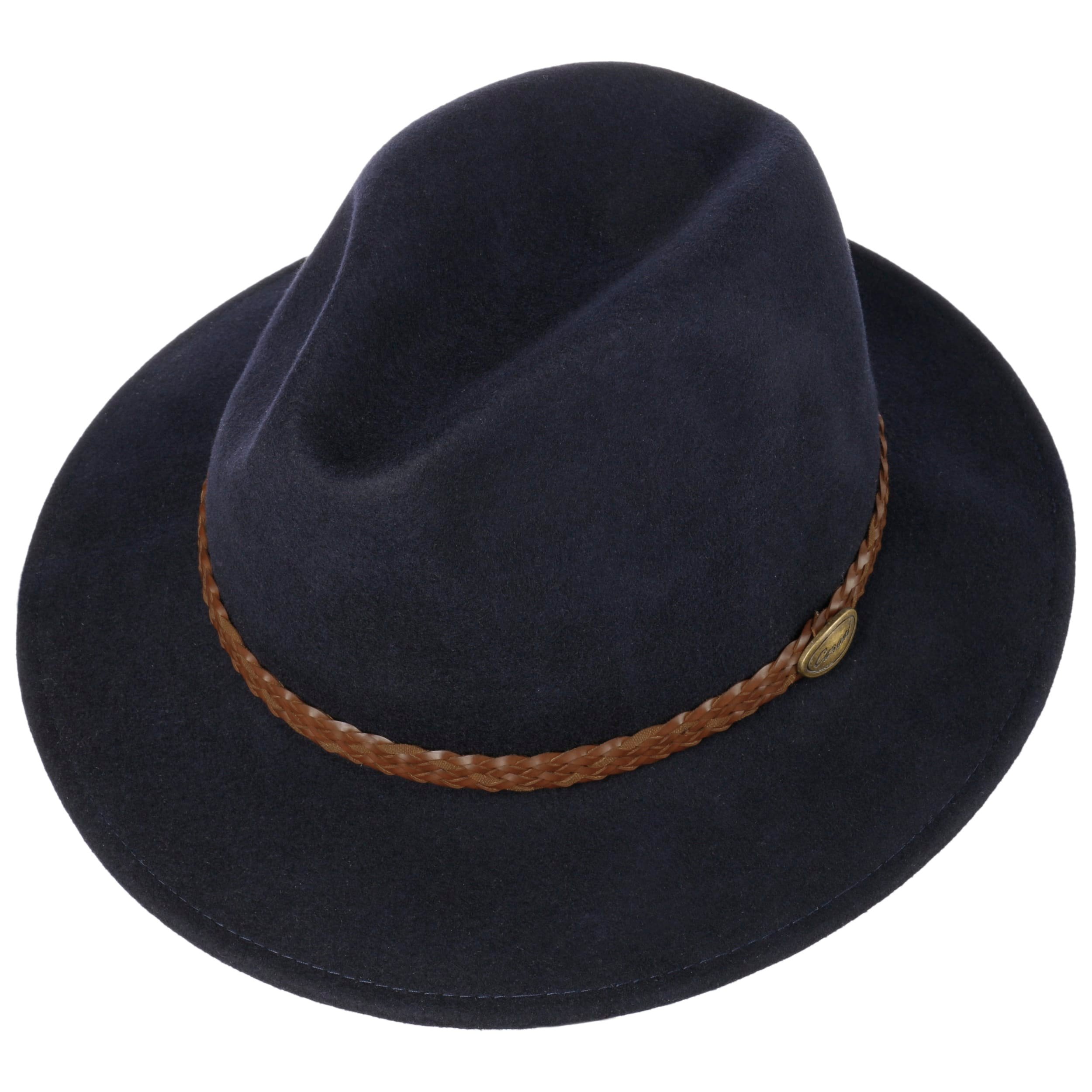 Chapeau En Feutre De Laine Lipodo - Homme/Femme - Style Traveller - Bord Droit 6 Cm - Fabriqué En Italie - Automne/Hiver