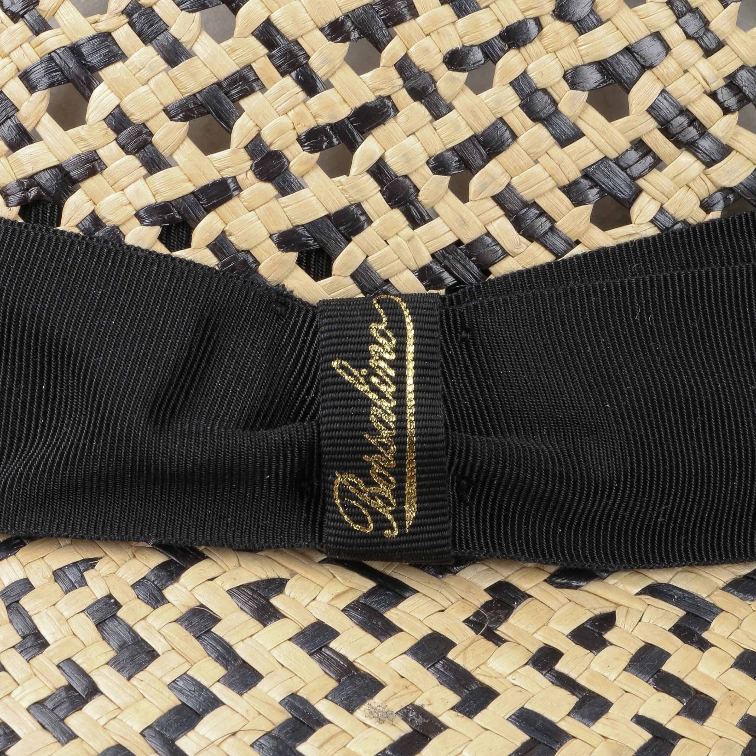 Chapeau Panama Borsalino Noir – Petit Bord En Polyester – Taille 59 – Neuf Avec étiquettes