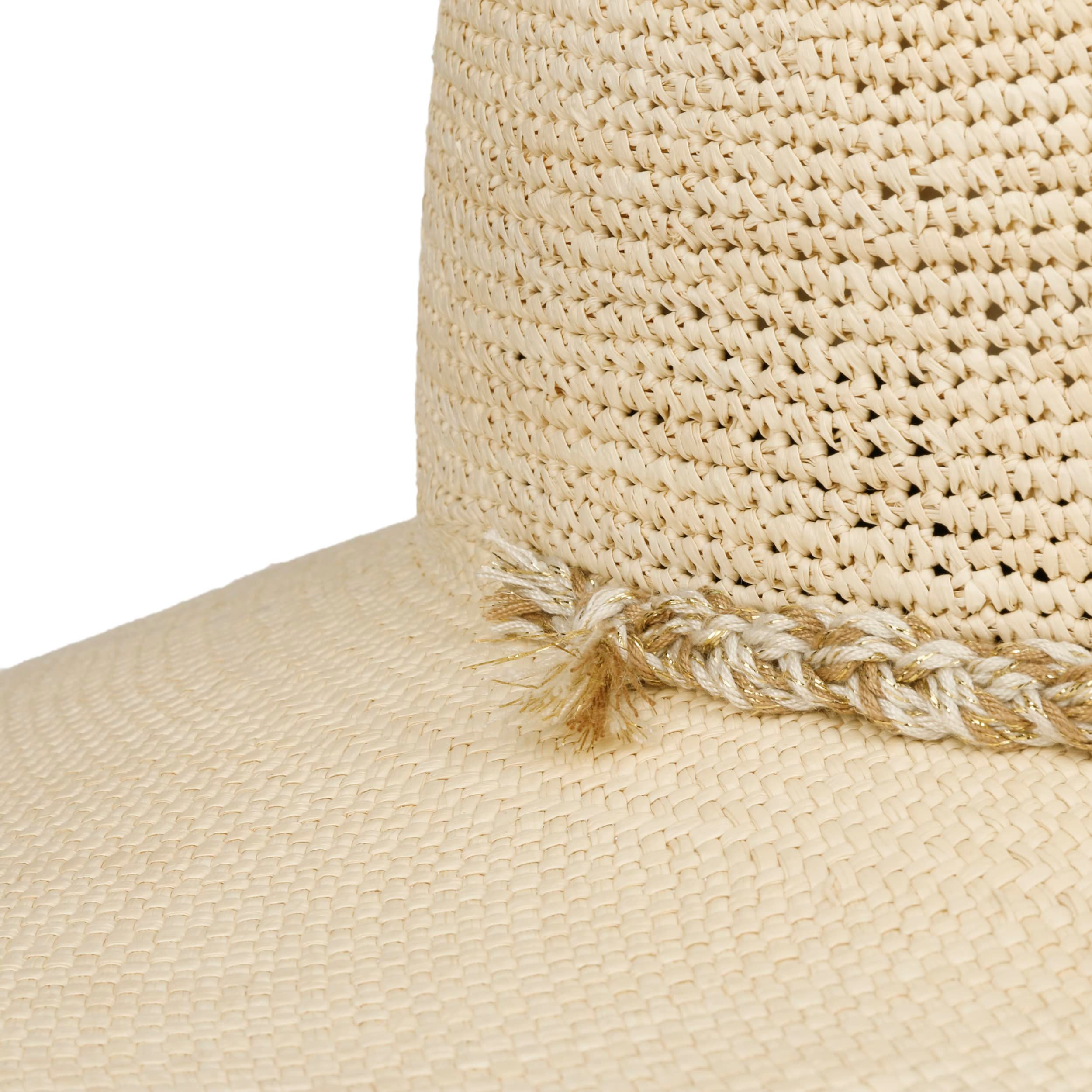 Chapeau Panama Mayser - Paille De Panama, Bord 6,8 Cm, Protection UV 80+, Ruban Gros Grain
