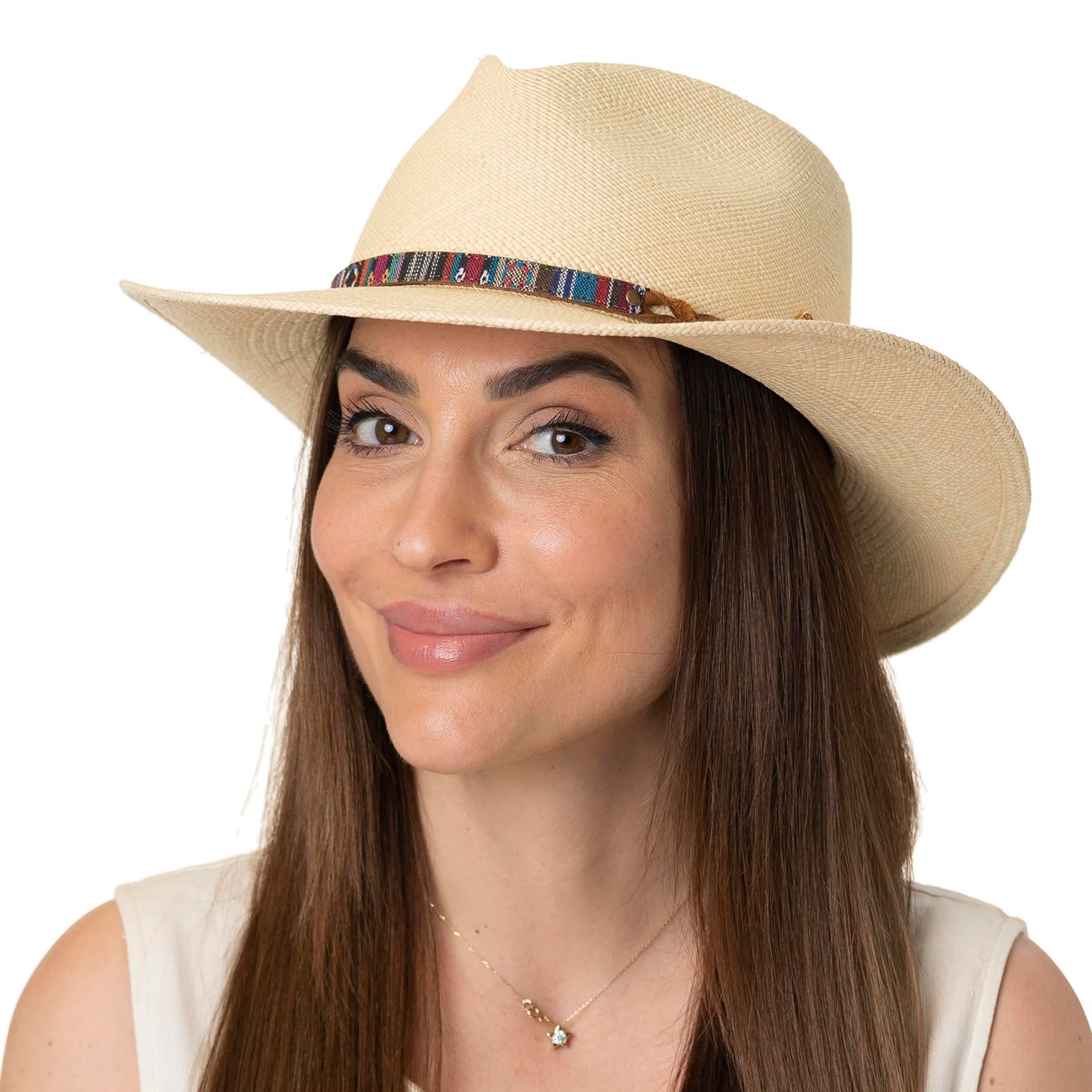 Chapeau Cowboy Resistol Shantung Panama – Paille Auto-conforme – Taille 6-7/8 (occasion USA)