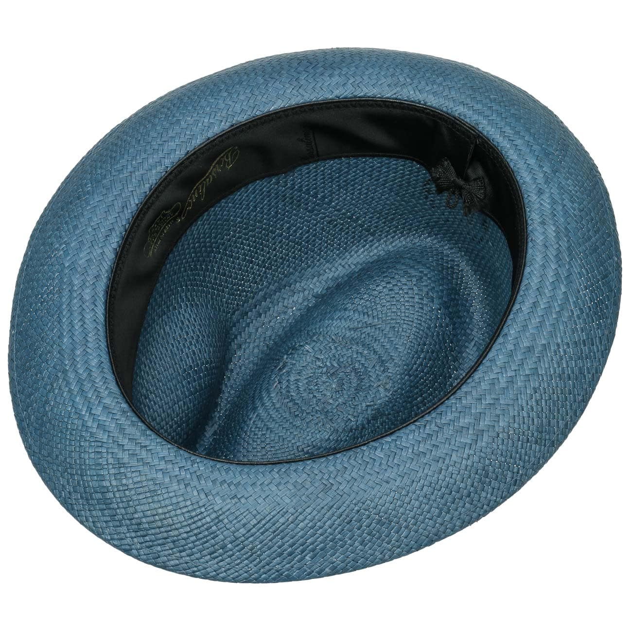 Chapeau Borsalino Style Panama Petit Bord - Taille 57, Polyester Noir - Neuf Avec étiquettes - Pour Homme