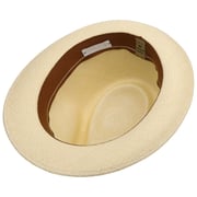 Lierys Chapeau Panama Laferty Trilby Femme/Homme - Made In Ecuador D'été En Paille De Soleil Avec Ruban Gros Grain, Grain Été Printemps-été - M (57-58