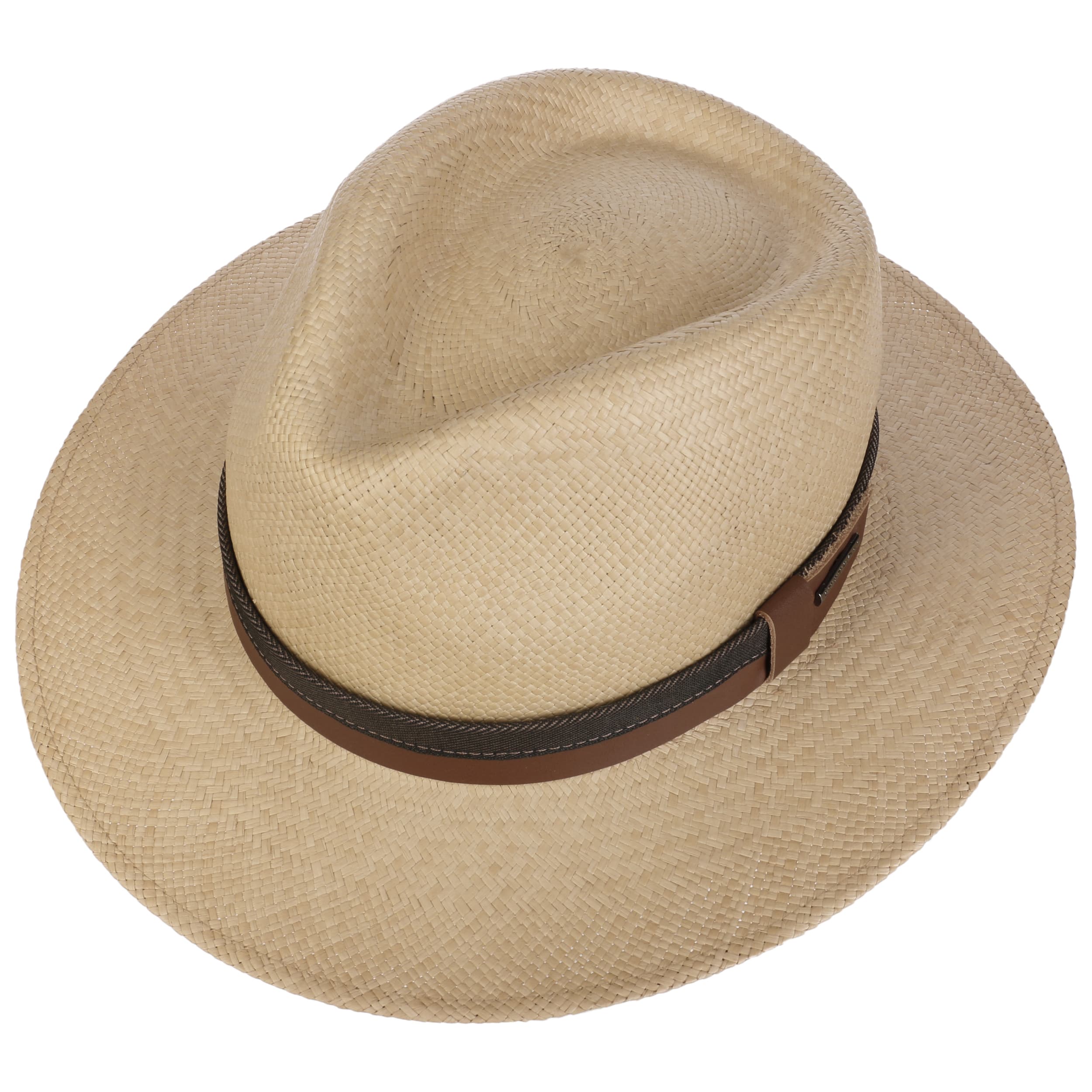 STETSONSTETSON Chapeau Panama Silco Traveller Homme Made in Ecuador de Soleil d'été en Paille avec Ruban Gros Grain Marque  Grain Printemps-été 