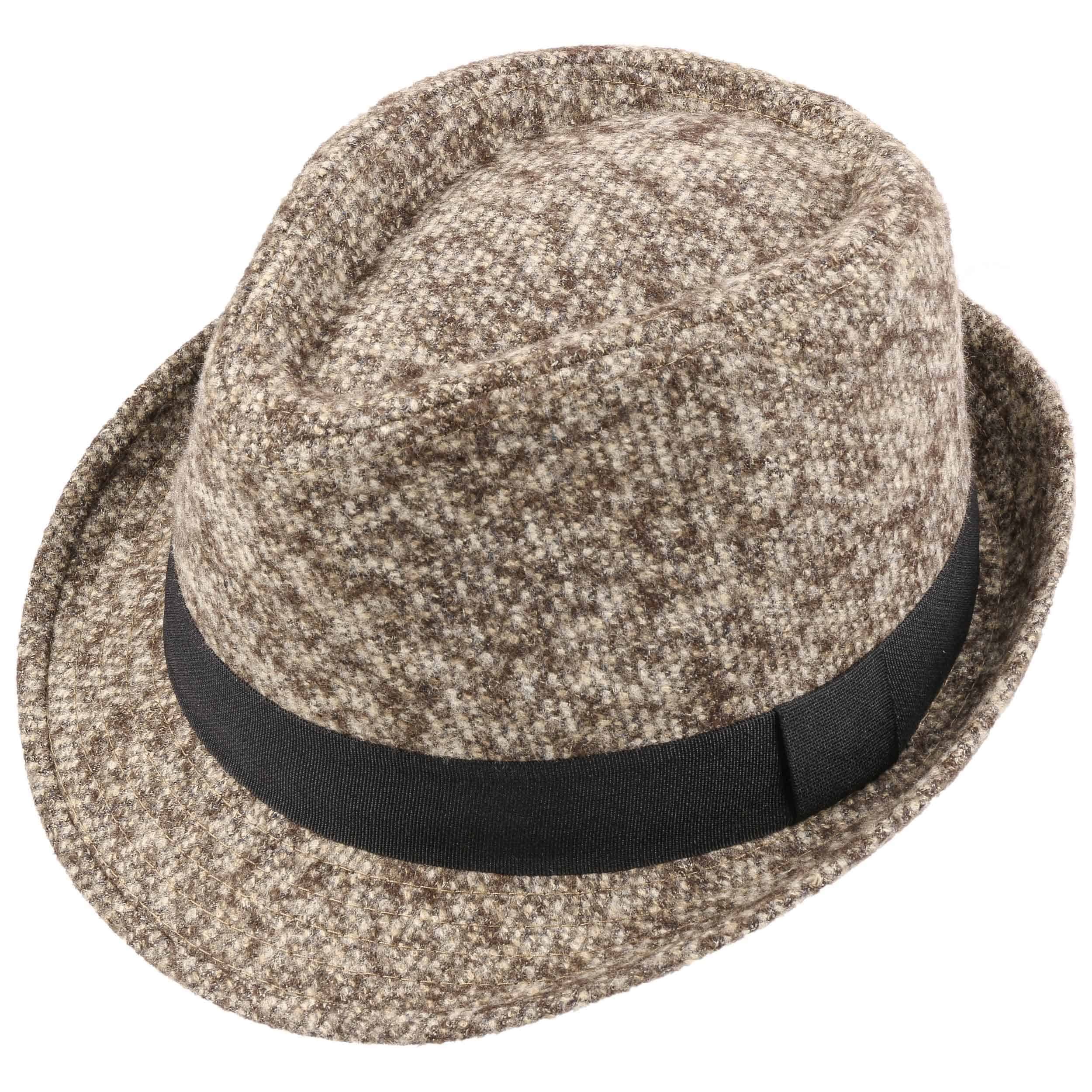 Chapeau Trilby Vintage – Petit Bord Marron – Fabriqué En Italie, Imperméable - 7
