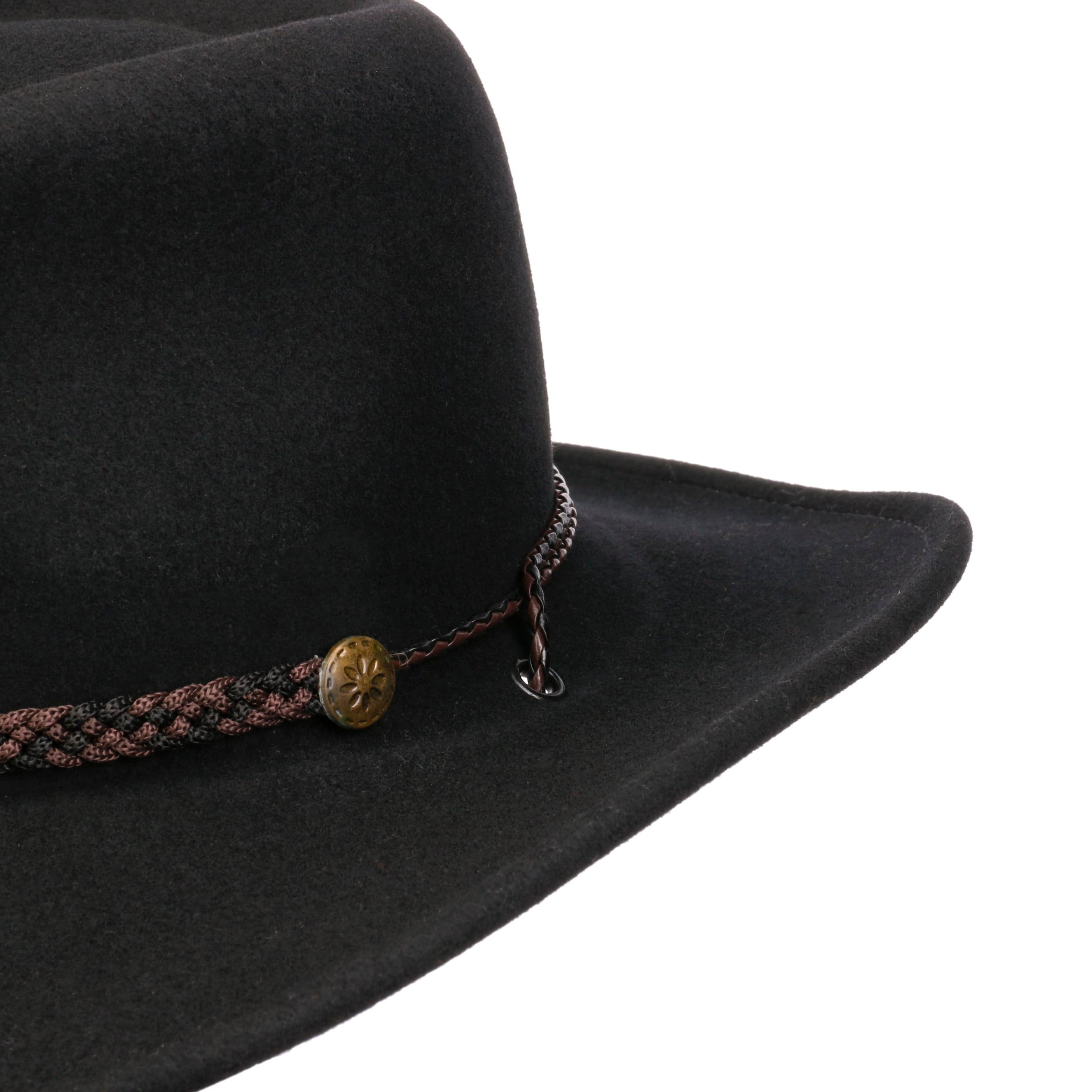 Chapeau Cowboy Western Bailey 4X Noir Mélangé Angora - Taille 7 1/2 (USA)
