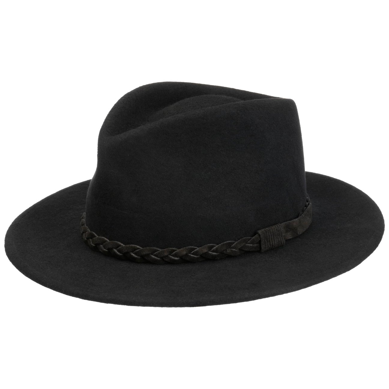 Chapeau En Paille Stetson Traveller - Bandeau Cuir, Bord Large, Style Décontracté été