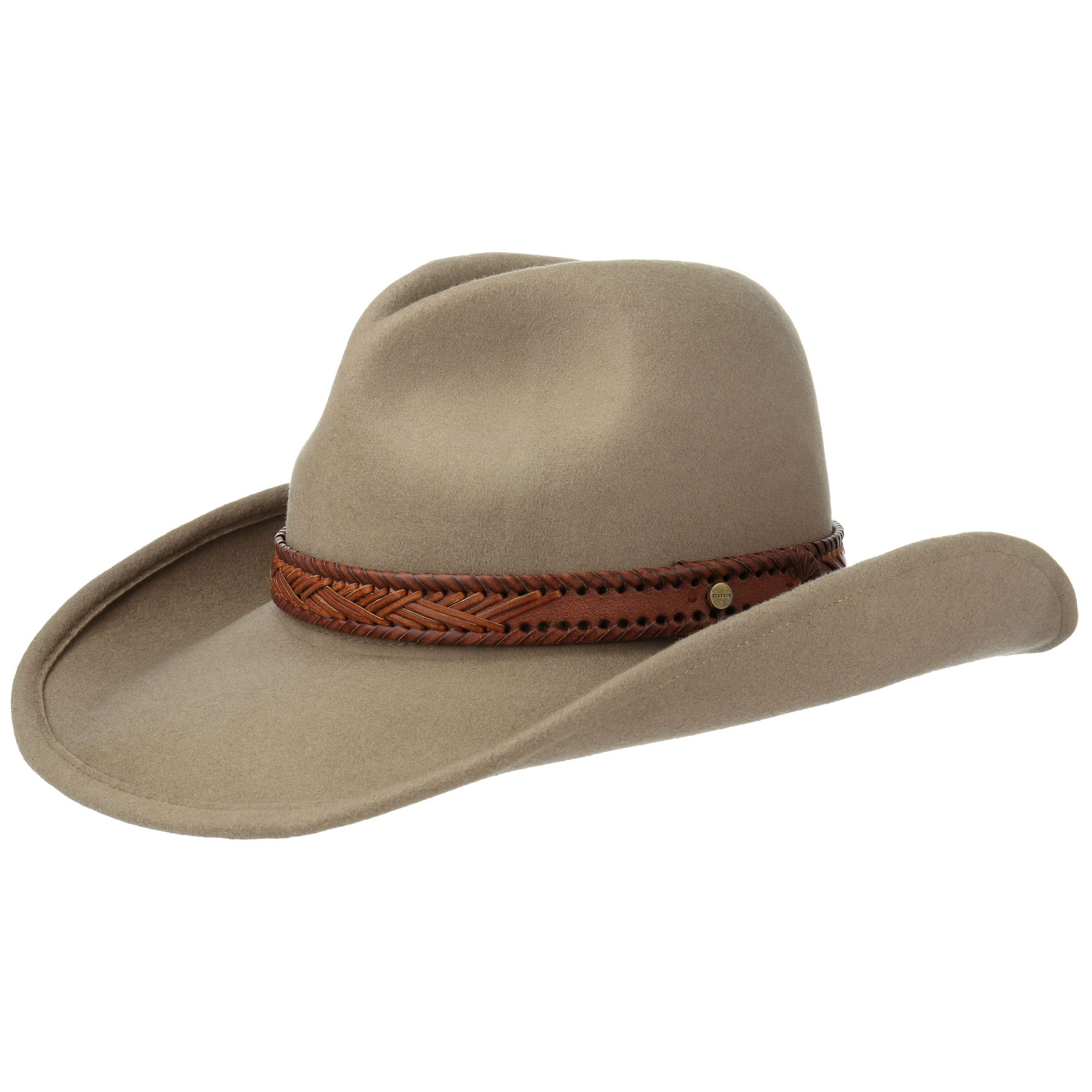 Chapeau Stetson Sardis VitaFelt - Fait Main USA, Bandeau Cuir, Unisexe