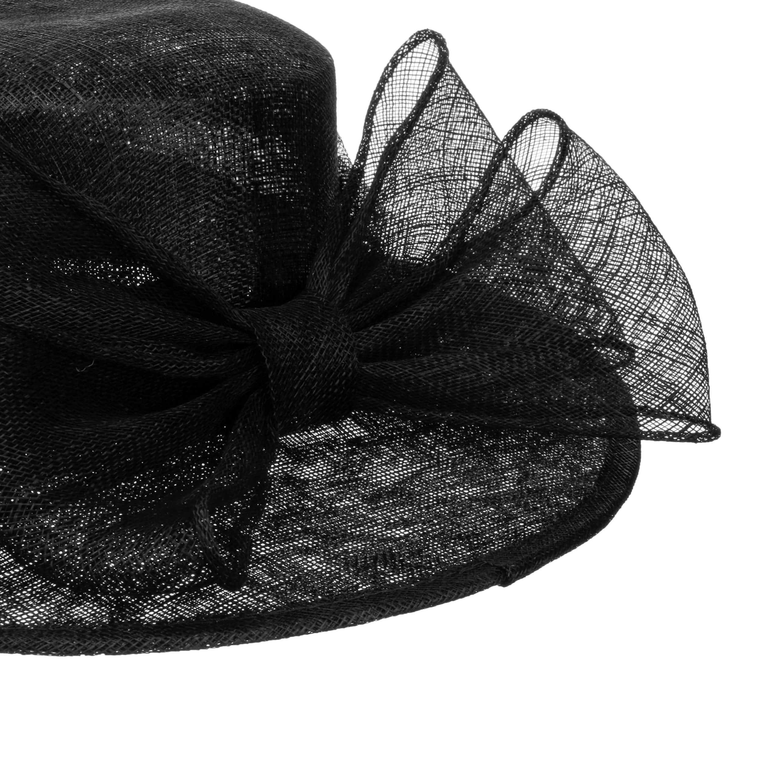 Chapeau Capeline Mariage Ceremonie Plume Sinamay (Bleu, Marron, Orange