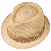 JOYKK Enfants Chapeau De Paille Summer Beach Jazz Panama Trilby Fedora Chapeau Gangster Cap En Plein Air Respirant Chapeaux Filles Garçons Sunhat - H # Marine