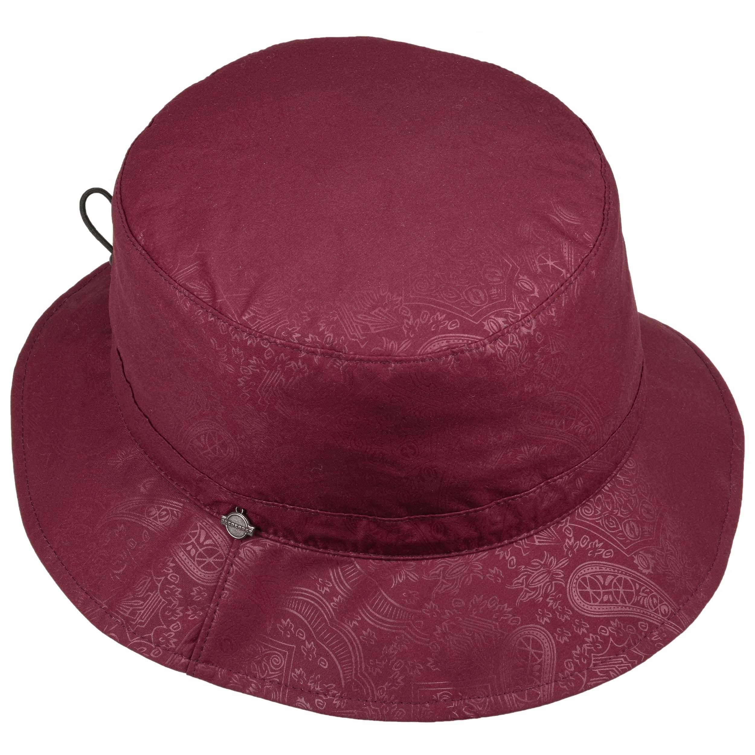 Chapeau De Pluie Seeberger Lasina Femme - Tissu Hydrofuge Noir Taille Unique