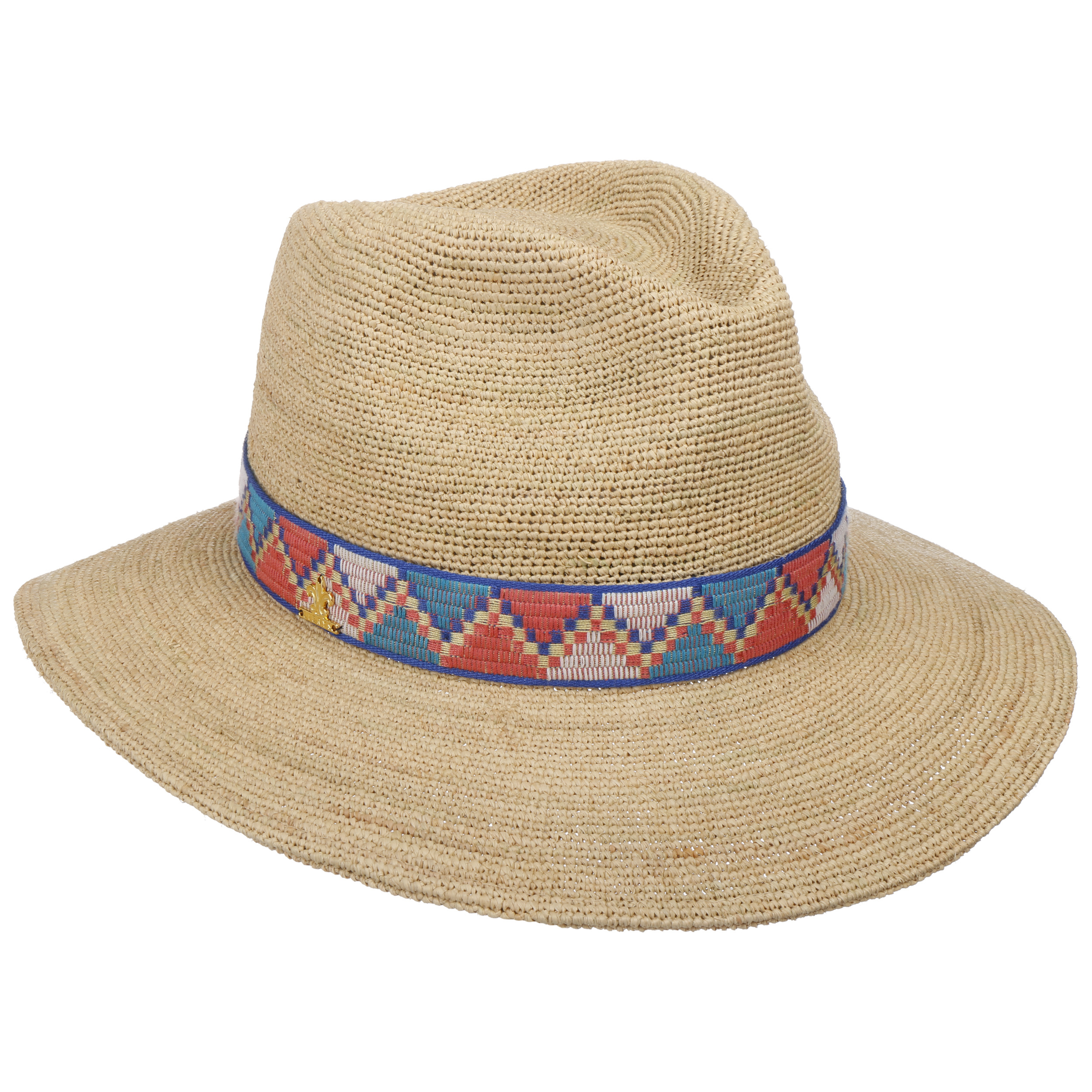Chapeau En Raphia Brunello Cucinelli - Sable, Orné De Perles, Taille M, Neuf Avec étiquettes