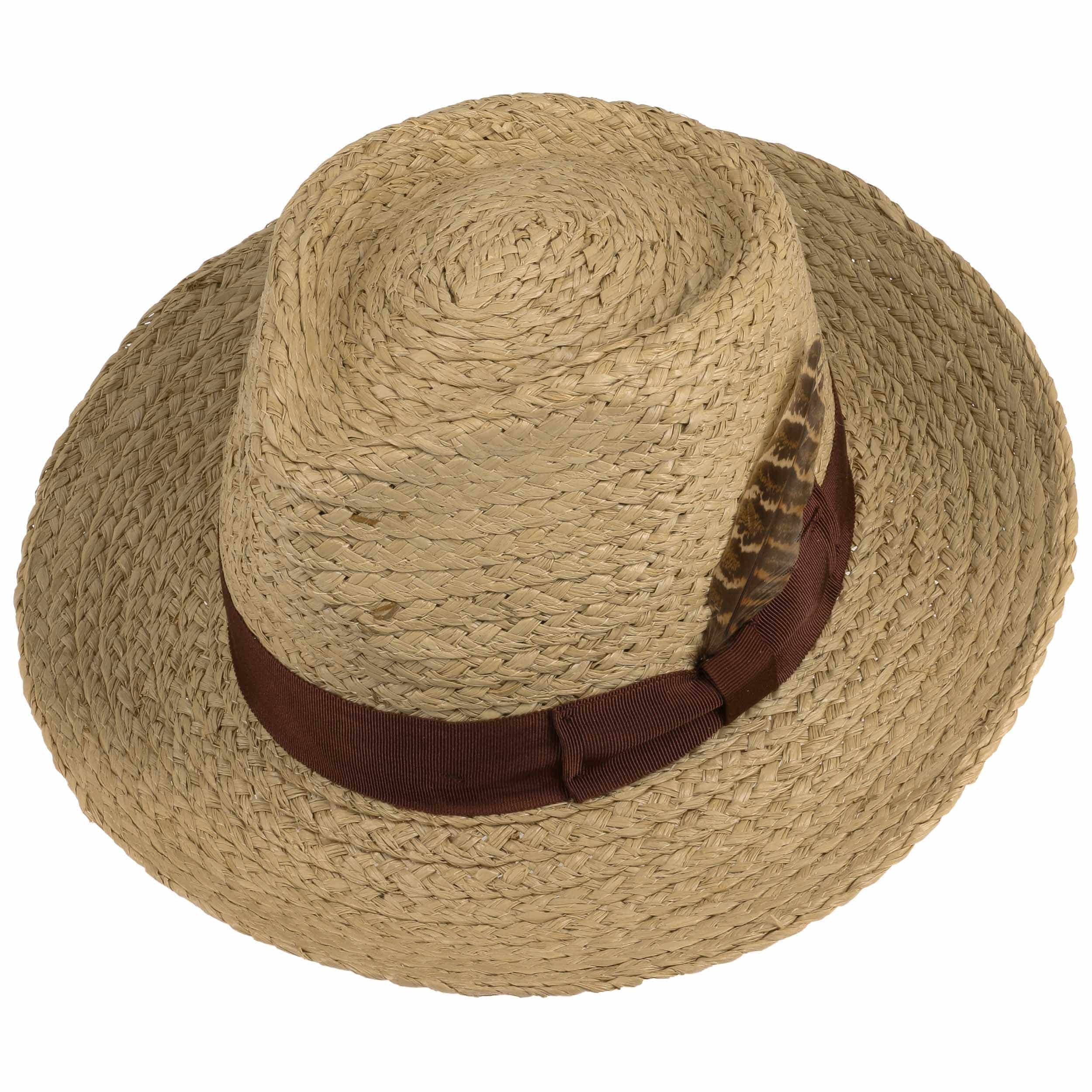 Chapeau De Soleil Brunello Cucinelli En Raphia - Taille M, Couleur Sable Avec Perles, Neuf