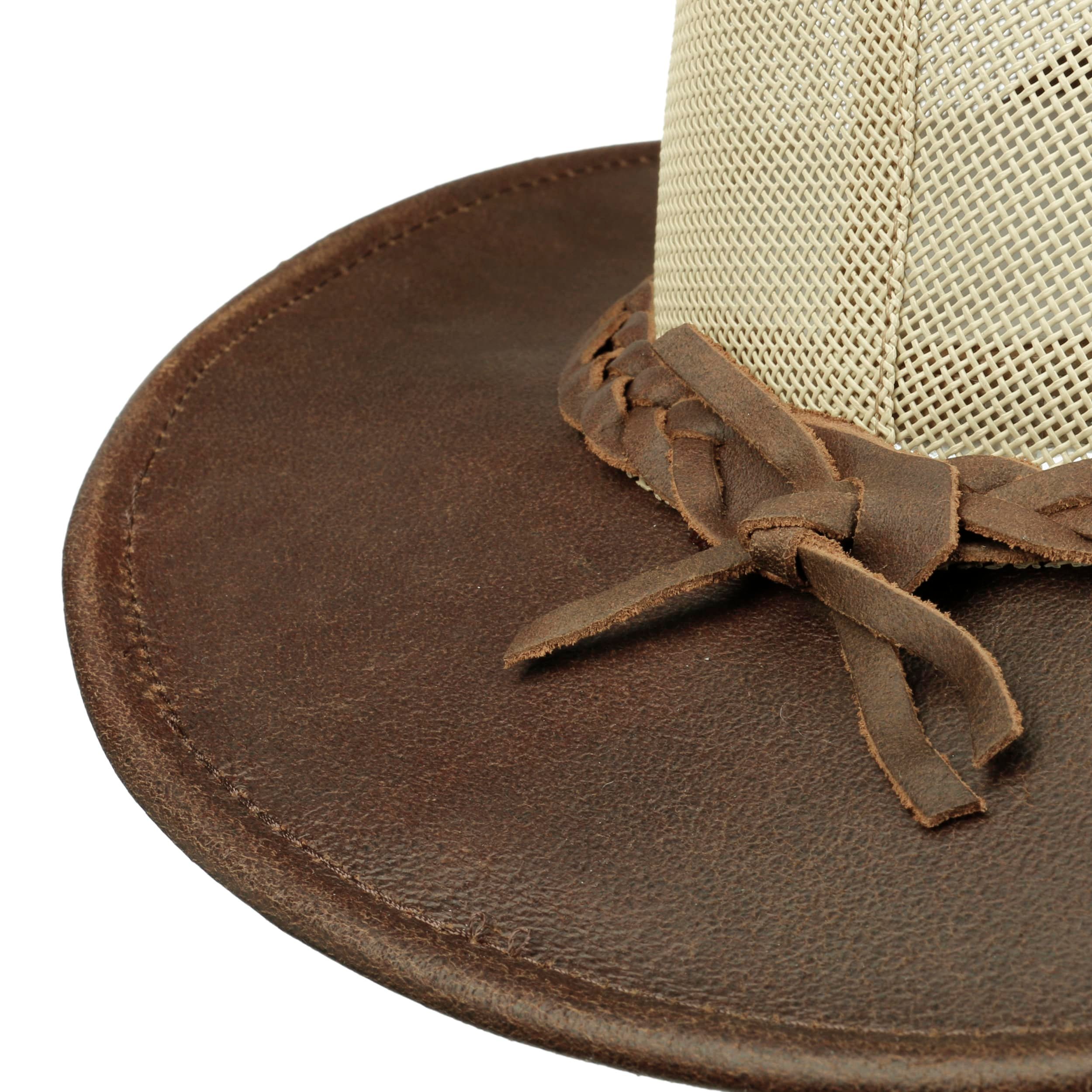 Chapeau Cowboy En Cuir Scippis Townsville – Marron – Taille S à XL – Neuf