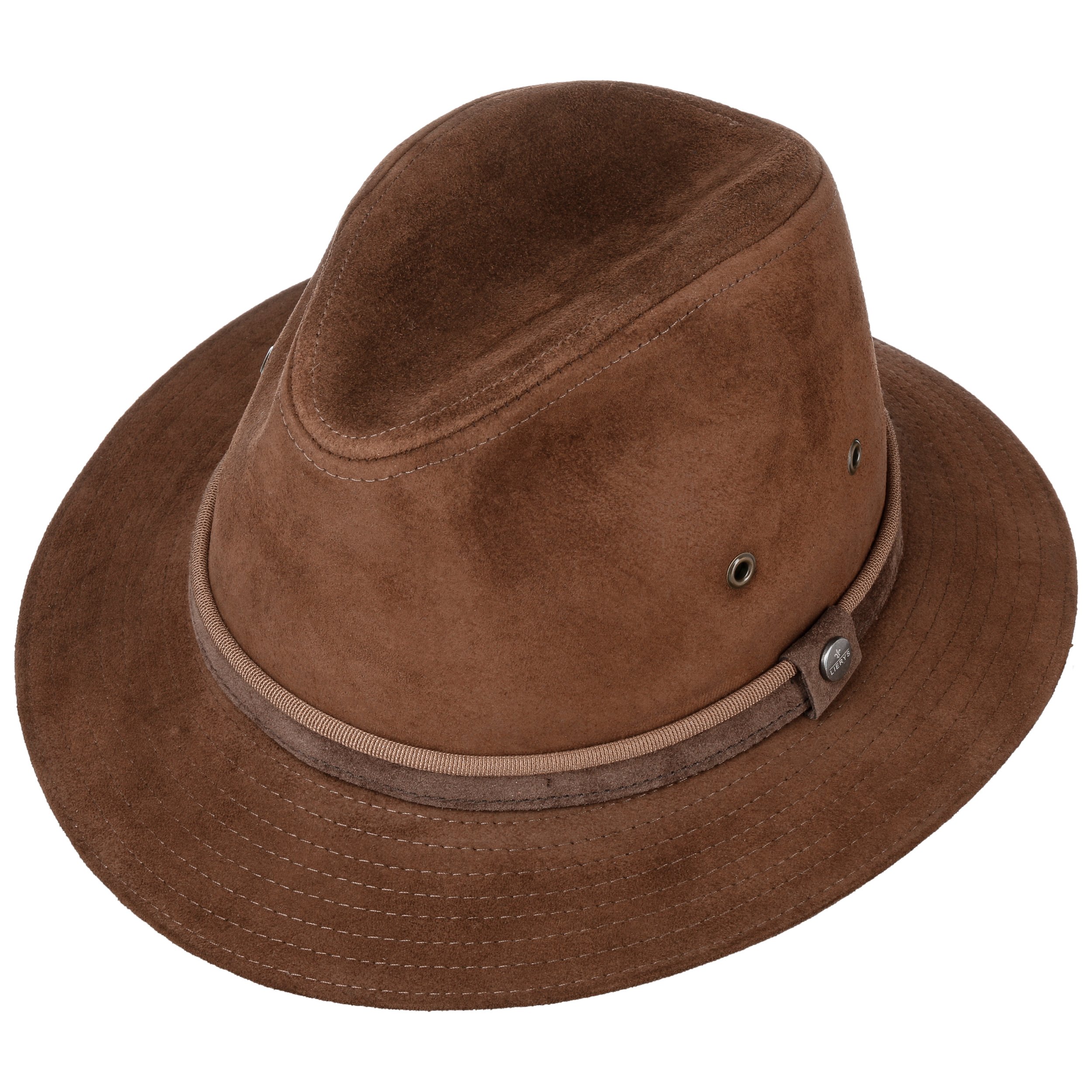 Chapeau En Cuir Marron Traveller - Classe Kodiak Par Aussie Apparel - Taille M