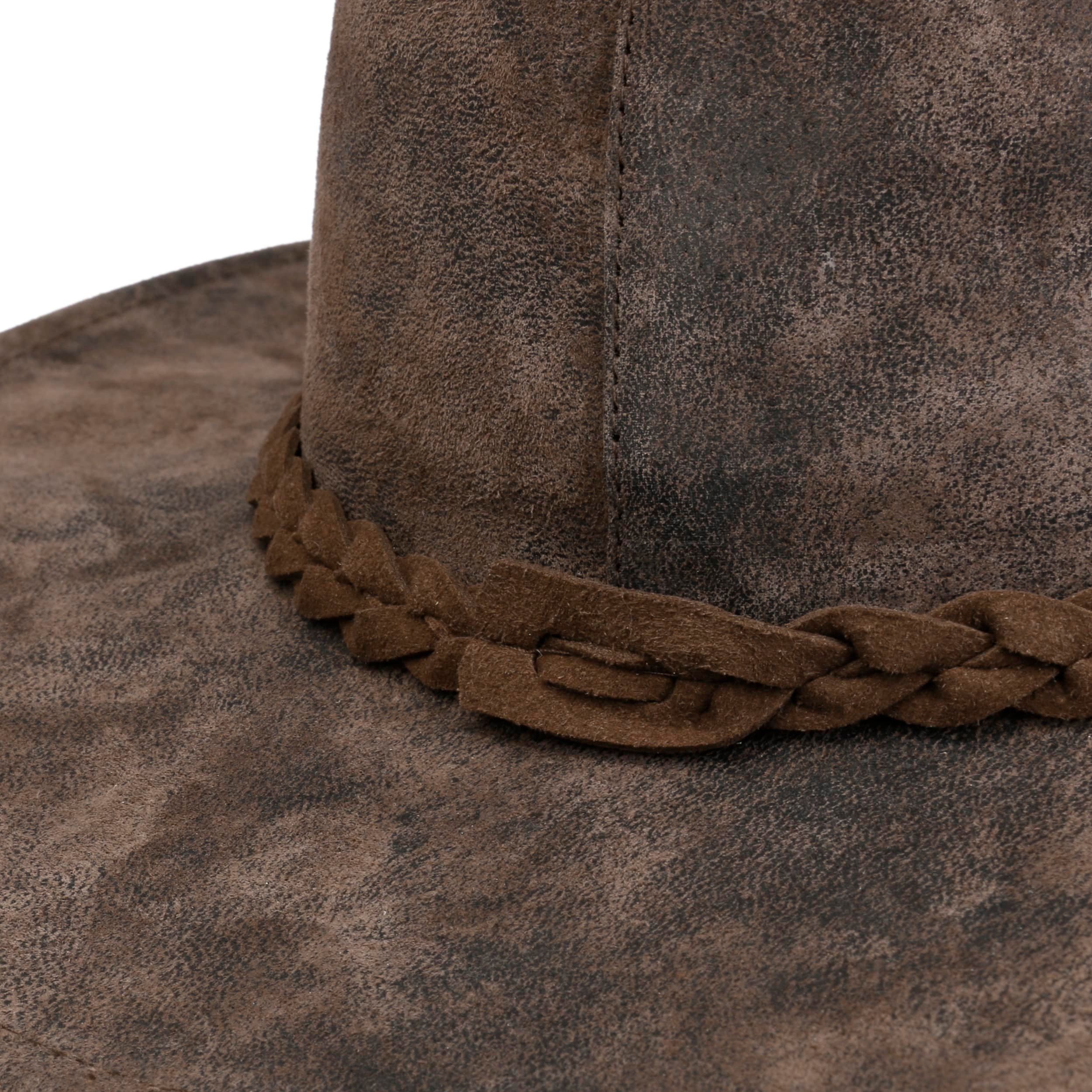 Chapeau Borsalino à large bord en daim • Créations Chapeaux
