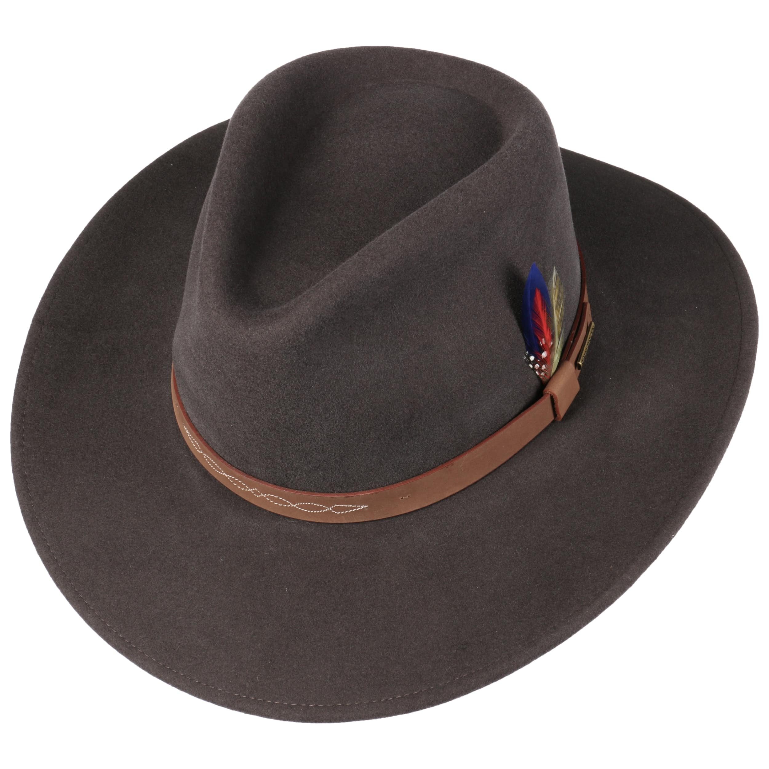 Carson 6x Stetson Chapeau Cowboy Western En Laine - Classique Élégant Avec Bandeau Cuir, Doublure Coton Pour Homme Chapeau Homme Style Cowboy