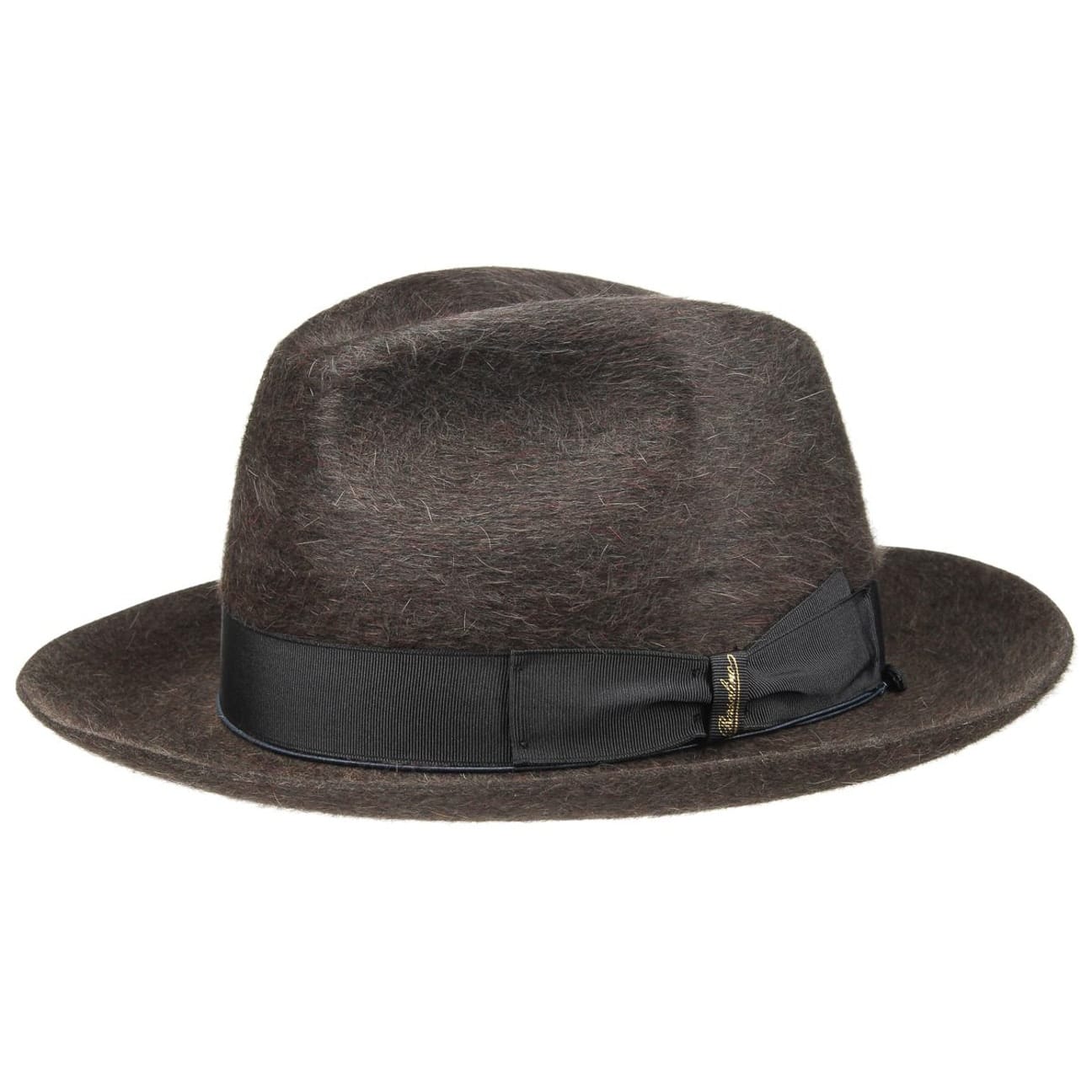 Chapeau Borsalino Vintage En Feutre - Style Fedora Marron Taille M Pour Homme - Occasion Très Bon état