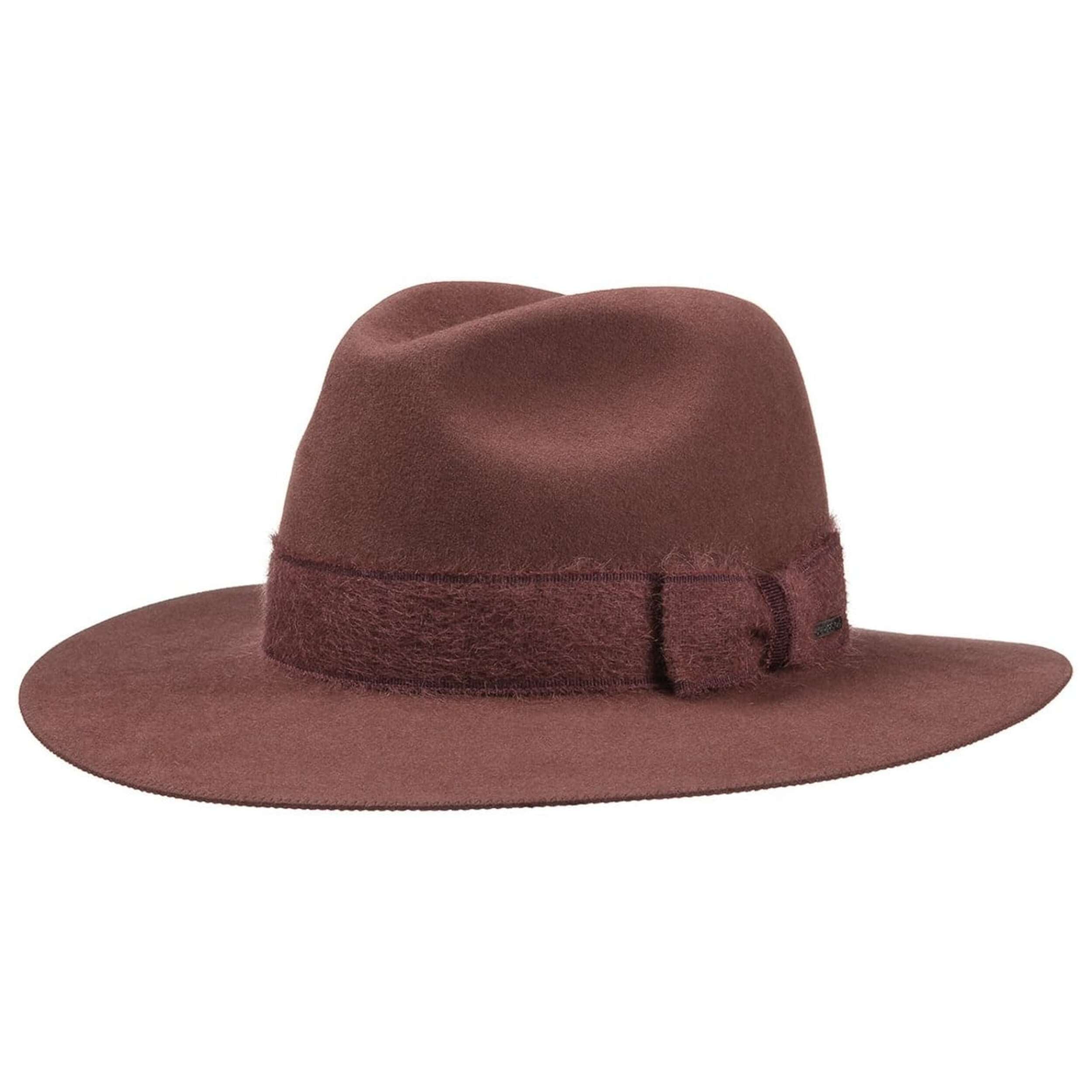 Chapeau En Laine Stetson Leola Trilby – Feutre Doux Hydrofuge, Bord 4.5 Cm – Automne, Hiver, Printemps, été
