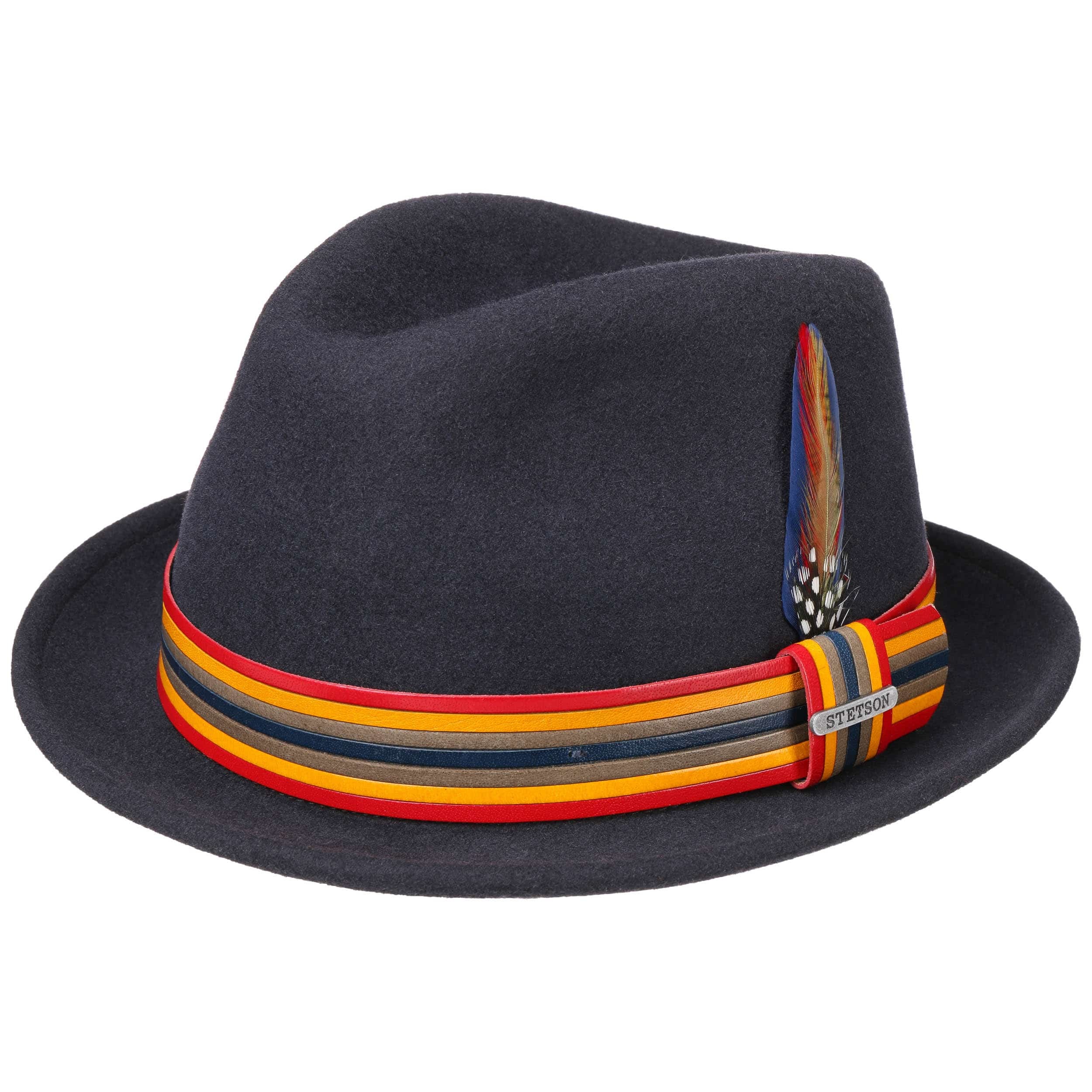 Chapeau Fedora En Feutre De Laine Stetson Lenberg Pour Homme - Style Classique, Imperméable, Pour Automne/hiver, Taille Unique