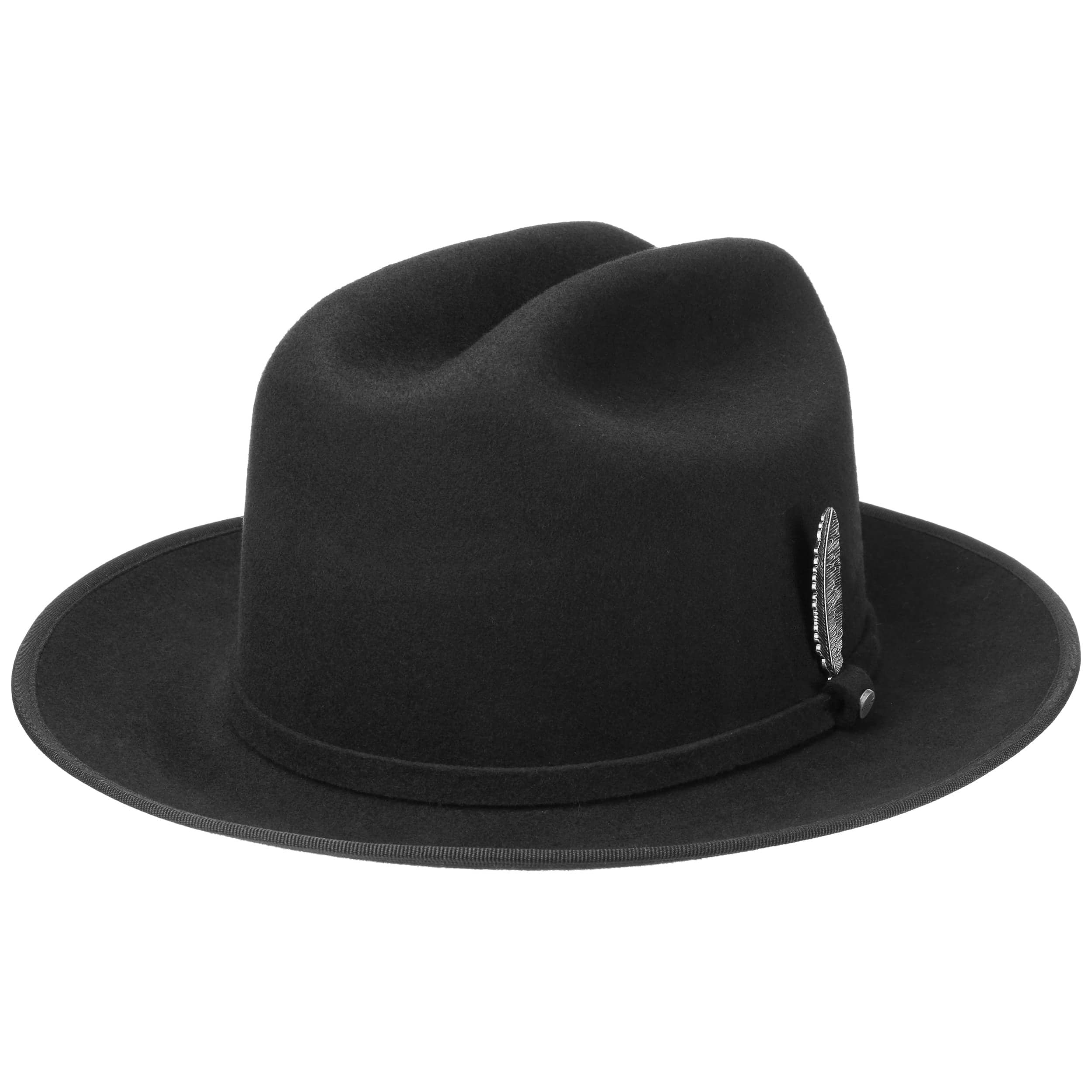 Chapeau Stetson En Feutre Noir T55 – Modèle Rare, Taille 55, Neuf Sans étiquette – Style Souple Homme