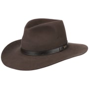 Chapeau Akubra Campdraf Taille 56 - Feutre Poil De Lapin Loden, Gris, Fabriqué En Australie