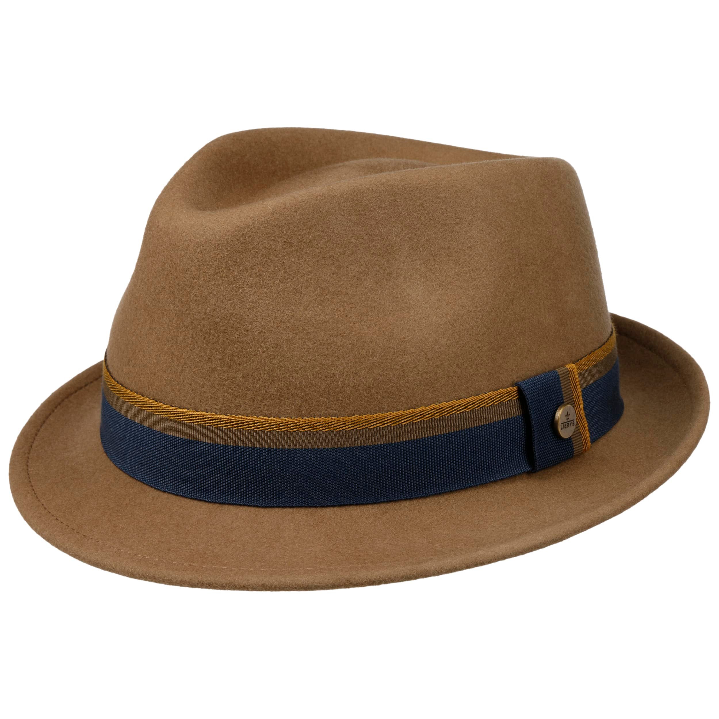Chapeau Trilby En Laine Deux Tons - Fabriqué En Italie - Doublure Coton - Automne/Hiver