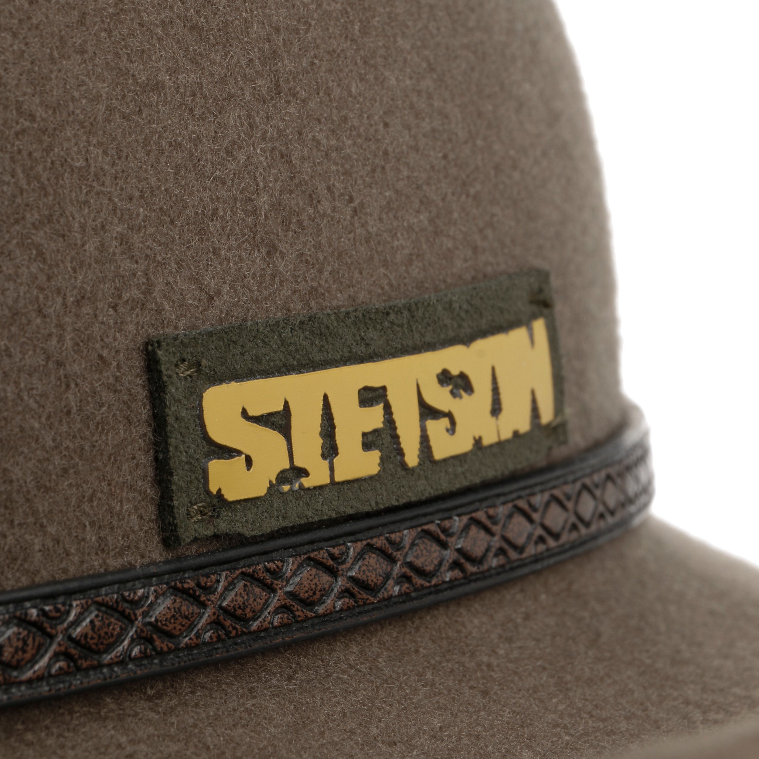 Chapeau De Cowboy Stetson En Laine - Marron Avec Boucle - Style Festival