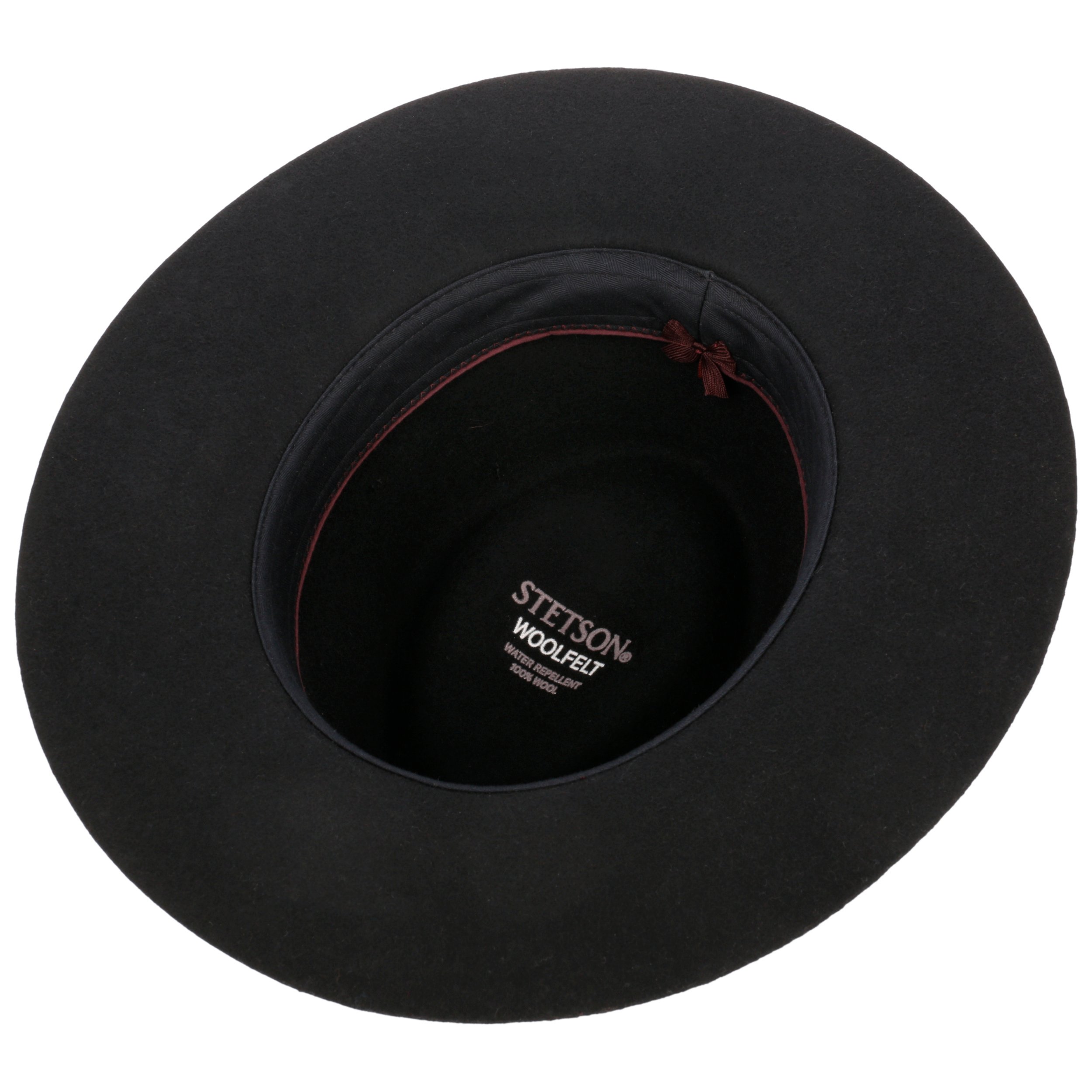 Chapeau Cowboy Stetson Bozeman En Laine Noire, Feutre écrasable, Taille Petit