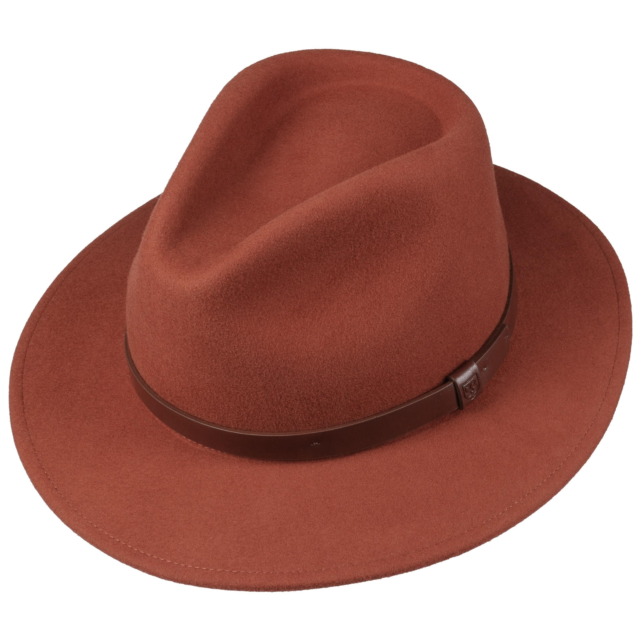 Chapeau fedora vintage en feutre de laine : style cowboy western noir, taille 55 - Canada