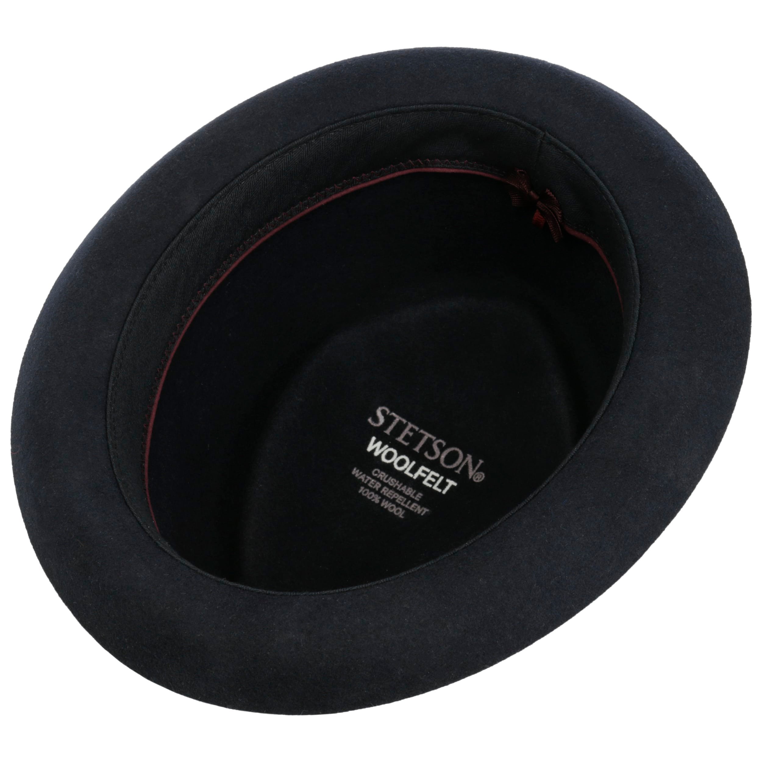 Chapeau Cowboy Stetson Bozeman En Laine Noire, Feutre écrasable, Taille Petit