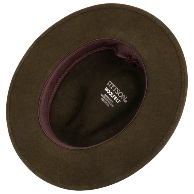 Chapeau Stetson Traveller En Feutre De Laine - Fabriqué En UE, Hydrofuge, Avec Bandeau Cuir, Pour Randonnée, Style Casual