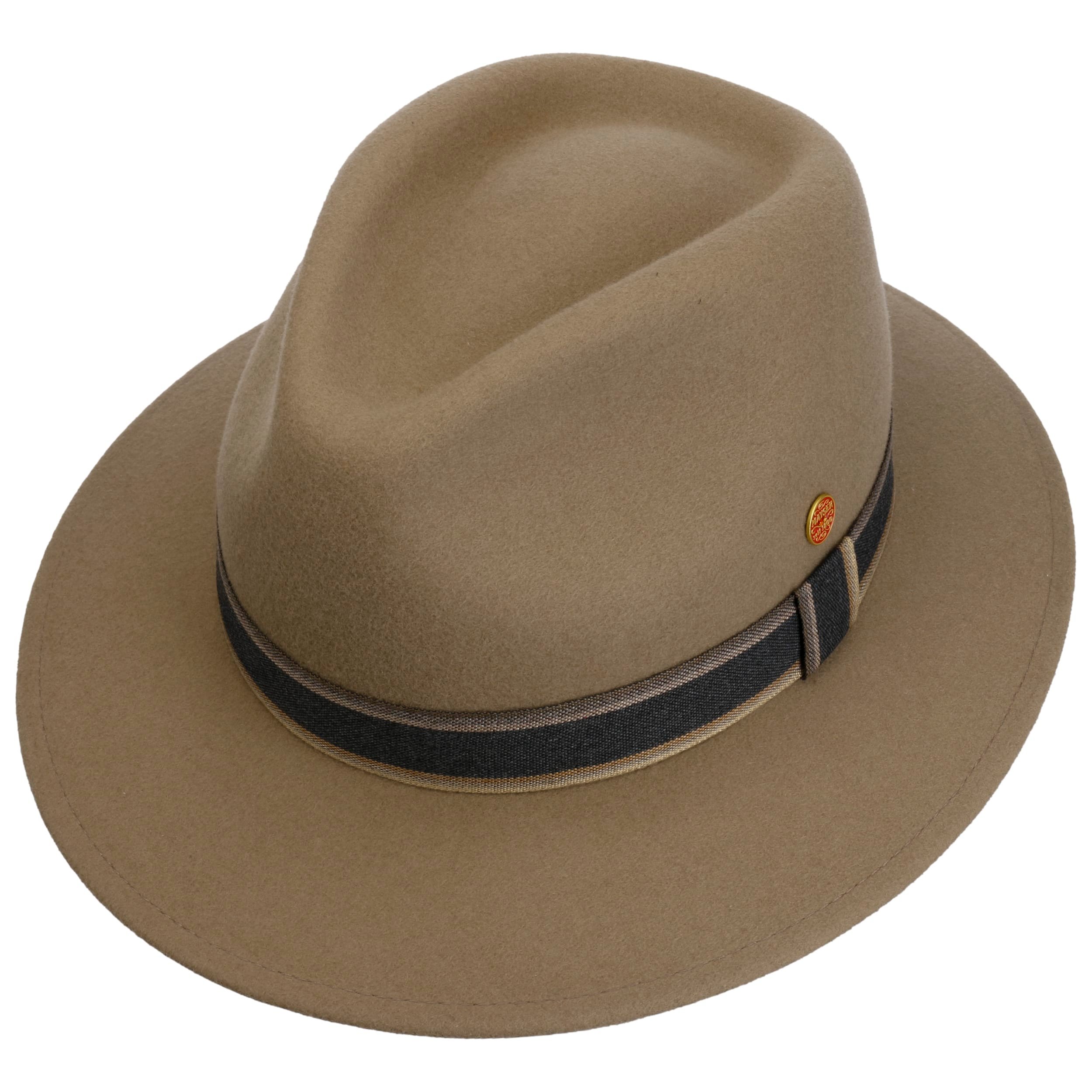 Chapeau En Laine Silver Canyon Patiné Style Outback – Couleur Marron Taille Petit