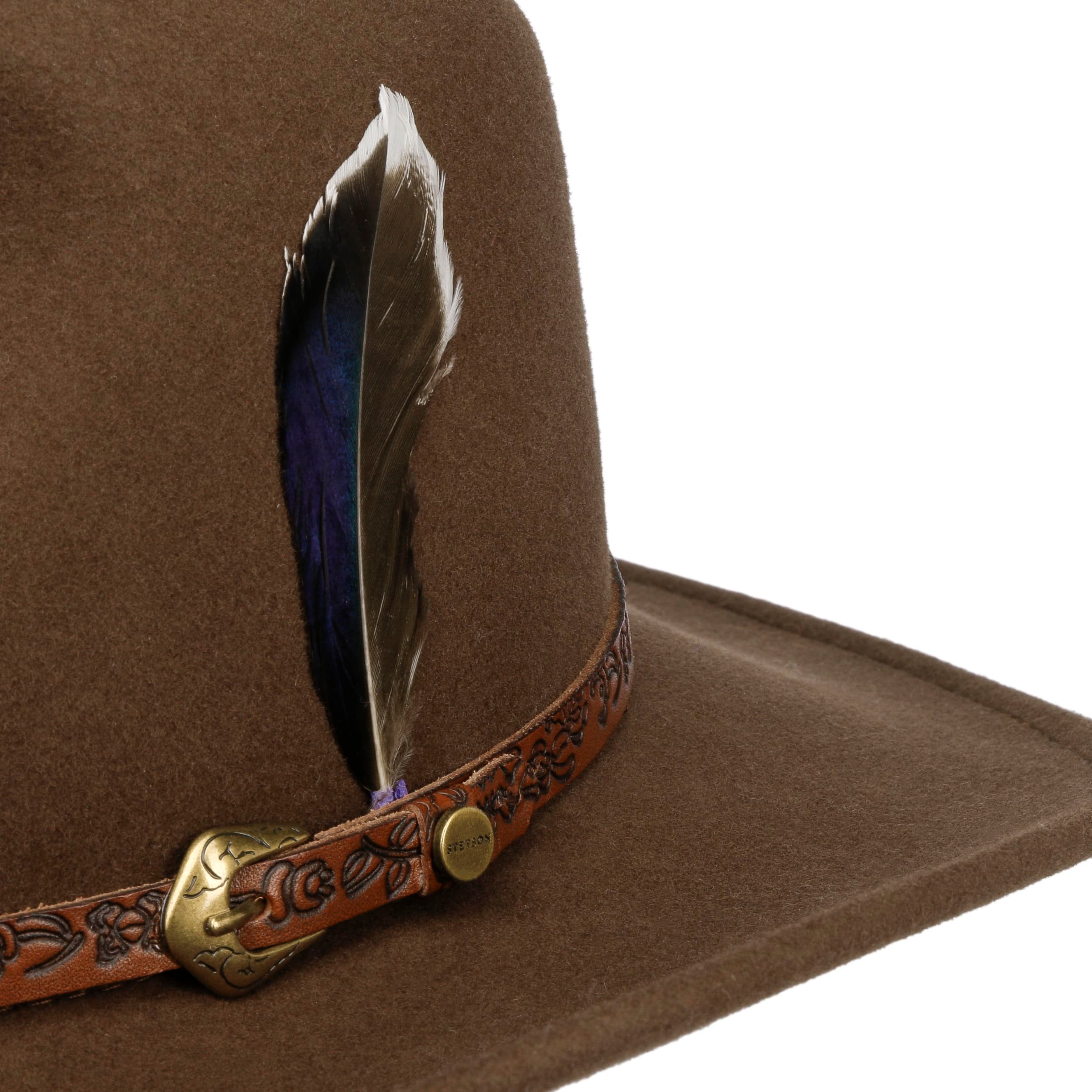 CHAPEAU HOMME SOMLYS MARRON AVEC PLUME 972 - MARRON
