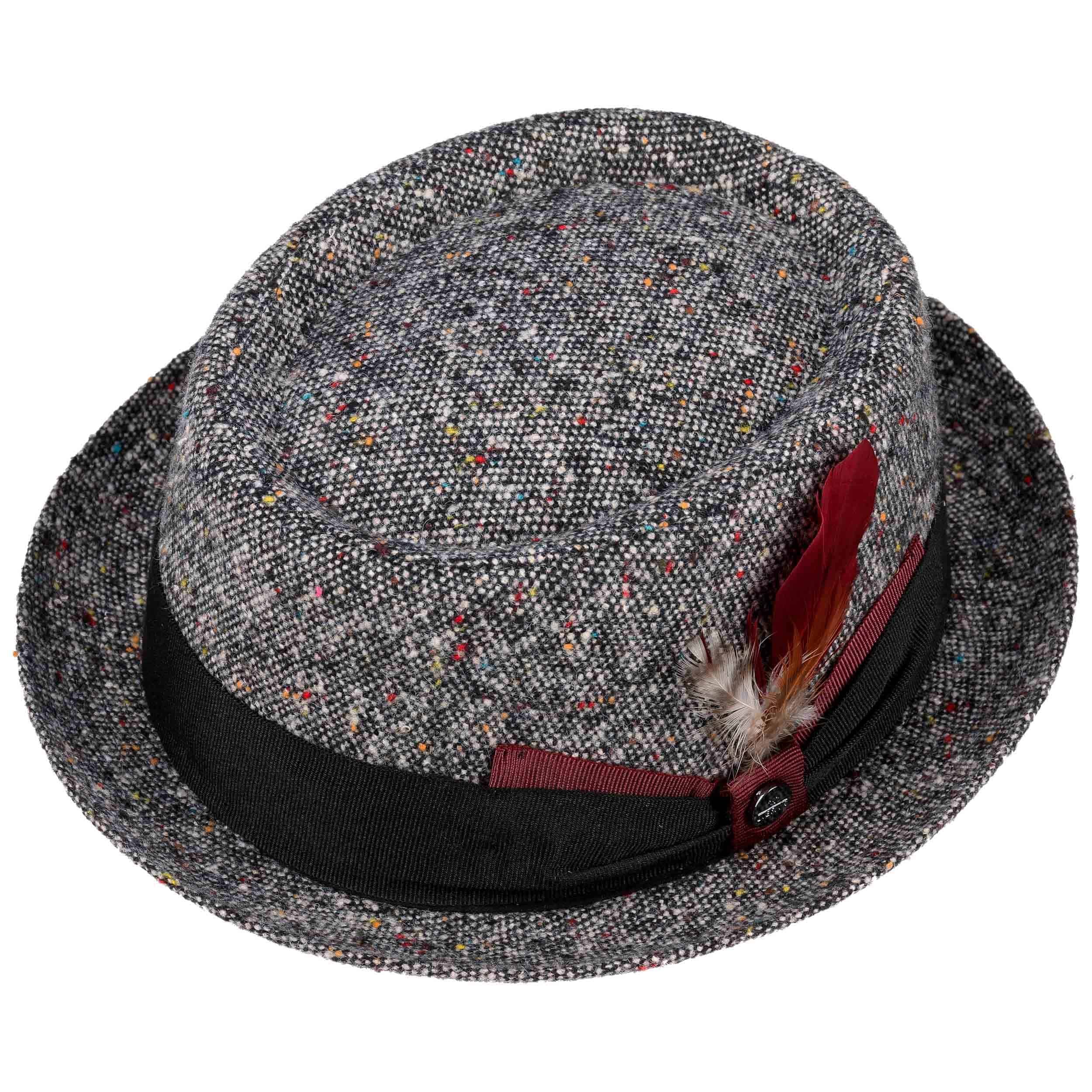 Chapeau Pork Pie En Laine Pour Homme – Fabriqué En Italie, Motif Carreaux, Doublure – Style Rétro Et élégant