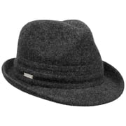 Chapeau Trilby En Laine Deux Tons - Fabriqué En Italie - Avec Doublure Coton - Homme/Femme Automne-hiver