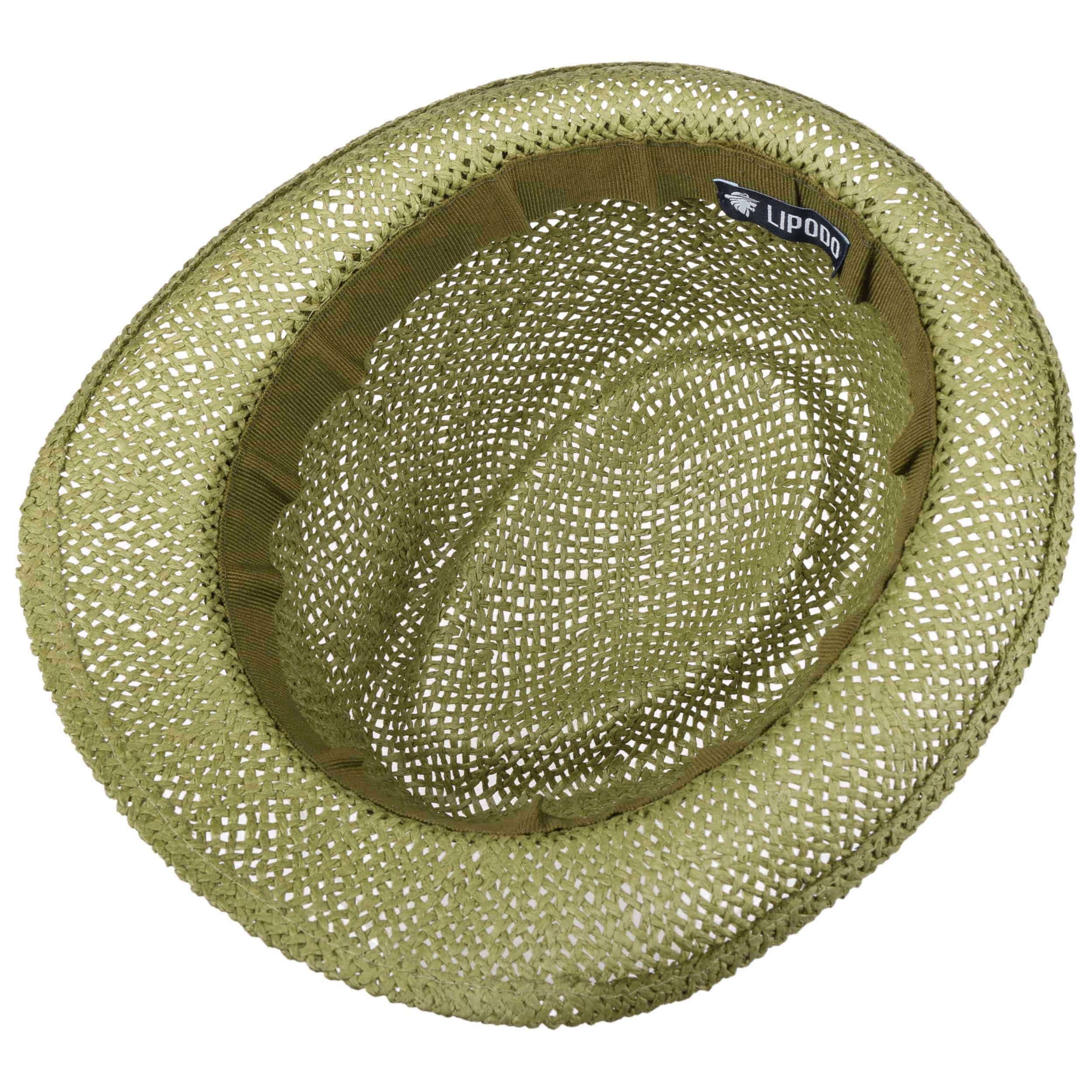 Chapeau Paille Acapulco Noir Lipodo - Fabriqué En Italie - Ruban Gros Grain - Plage Été Homme/Femme