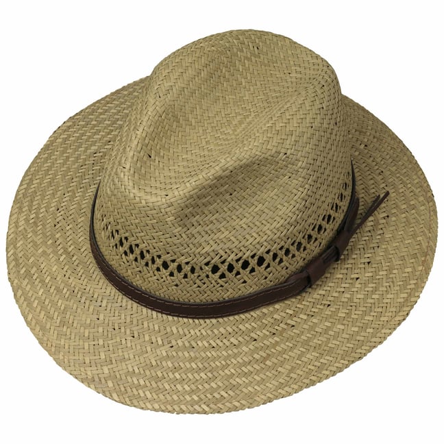 Lipodo CHAPEAUSHOP Jaston Chapeau Trilby Panama Fabrique en Italie Unisexe Printemps Ete