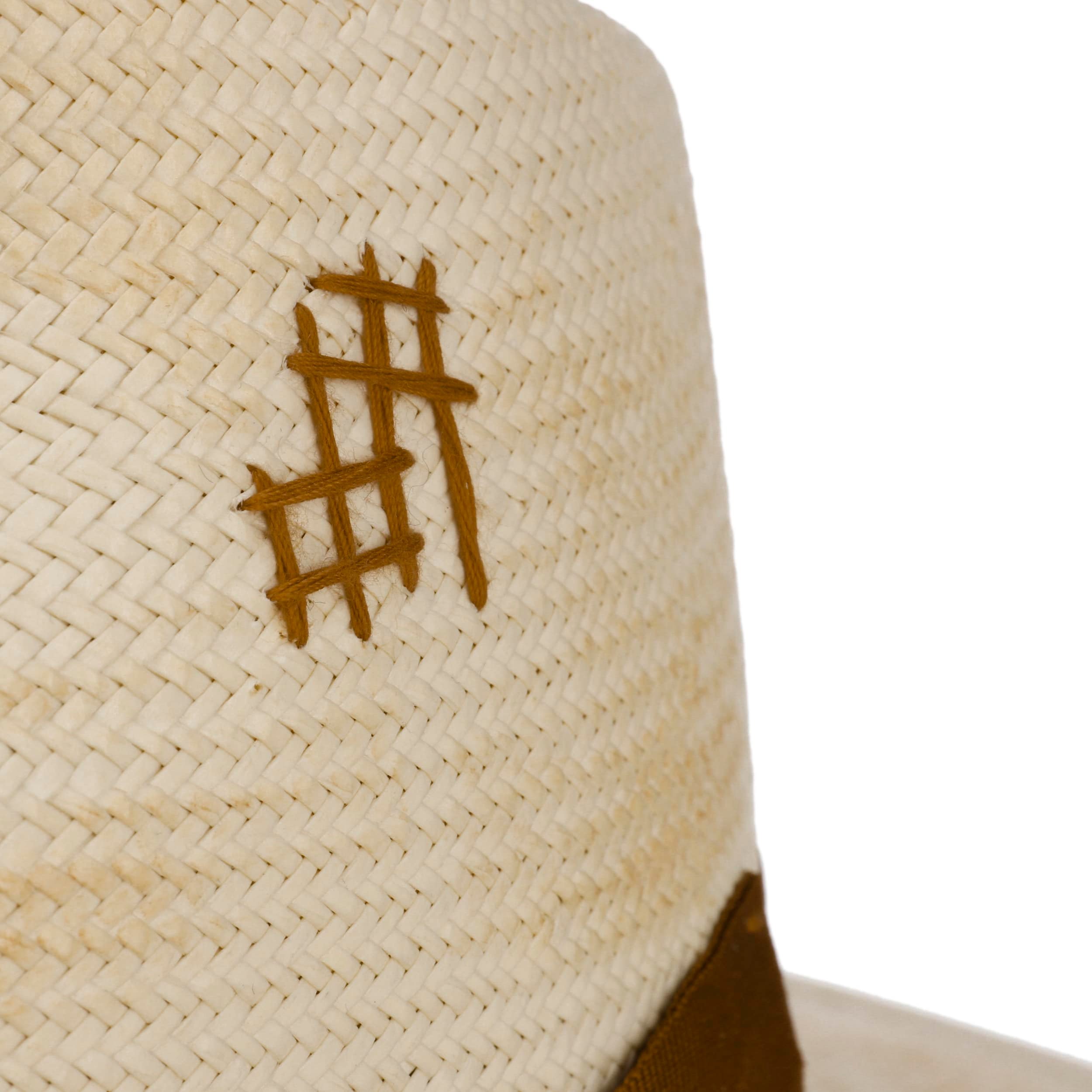 Chapeau De Paille Stetson Traveller Pour Femme Et Homme - Bord Large 7.5 Cm, Bandeau Cuir, été Printemps