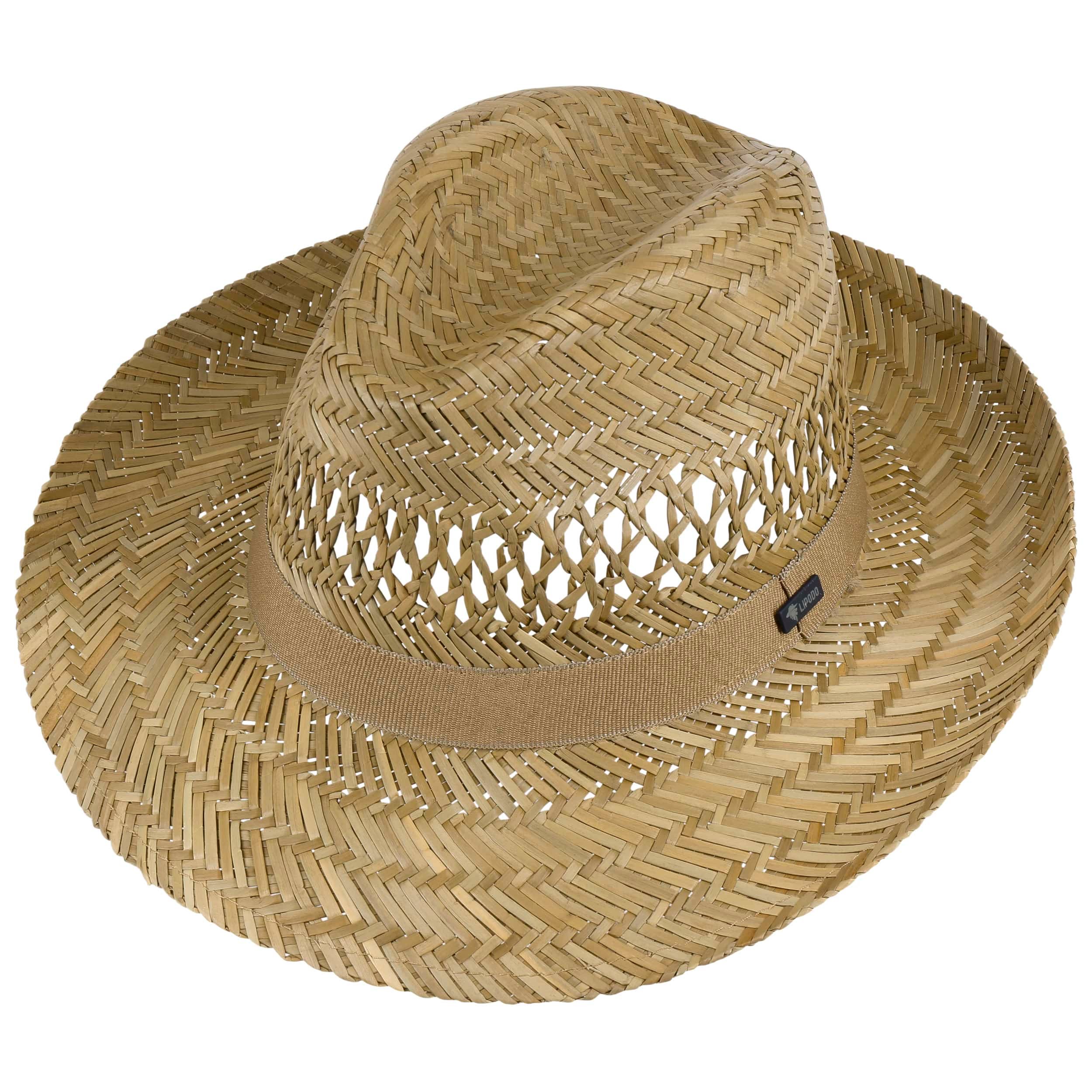 Chapeau Cowboy Alamo En Paille – Taille 7 1/4, Bord 4”, Beige